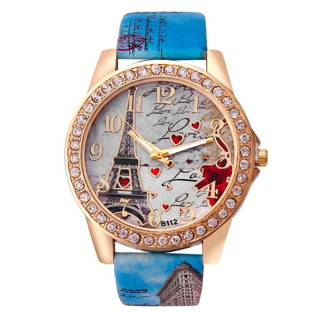 Vintage Paris Eiffel Tower Women's Quartz Watch - Elegant Casual Wristwatch for Women, Girls & Students - Perfect for Everyday Wear, Office & Travel Accessories