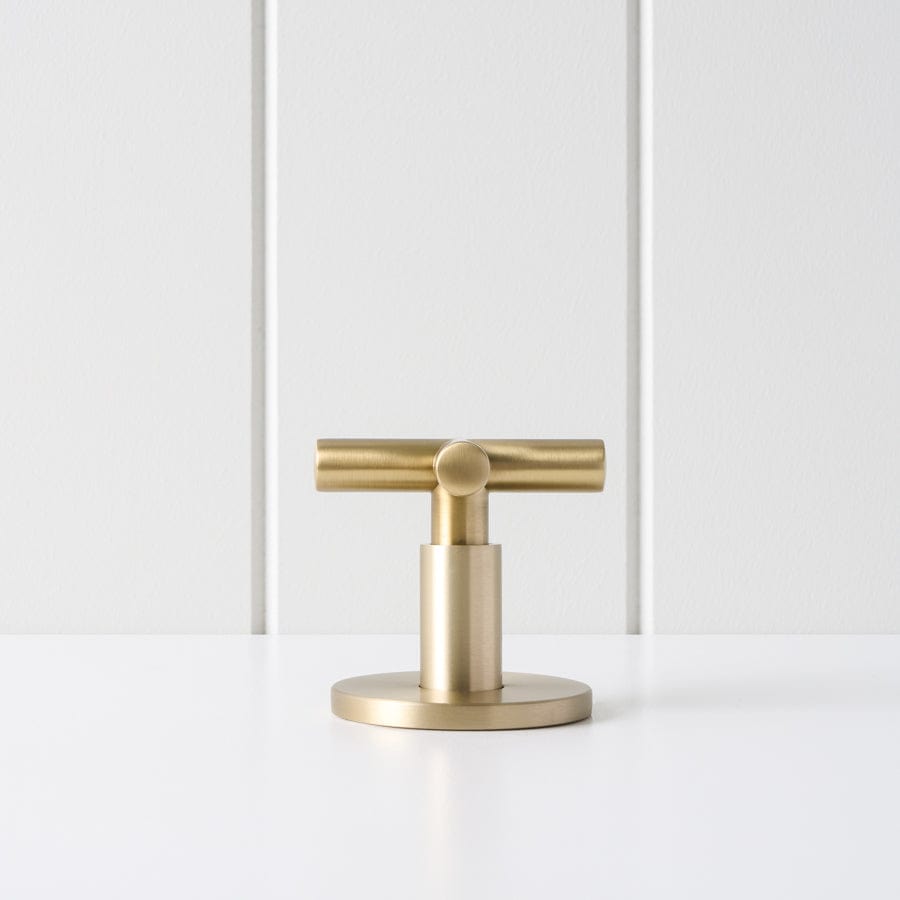Brushed Nickel Cross Taps - Warm Water Faucet for Kitchen & Bathroom Sink | Durable & Stylish Design for Modern Homes