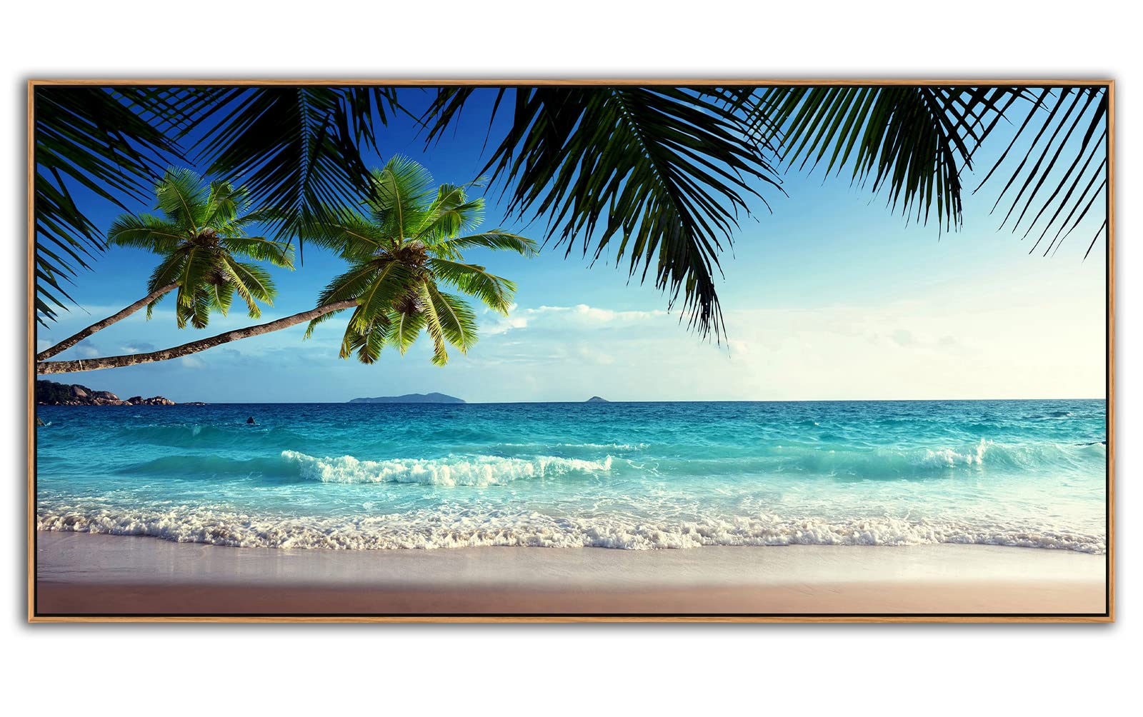 Framed Beach Canvas Wall Art - 24