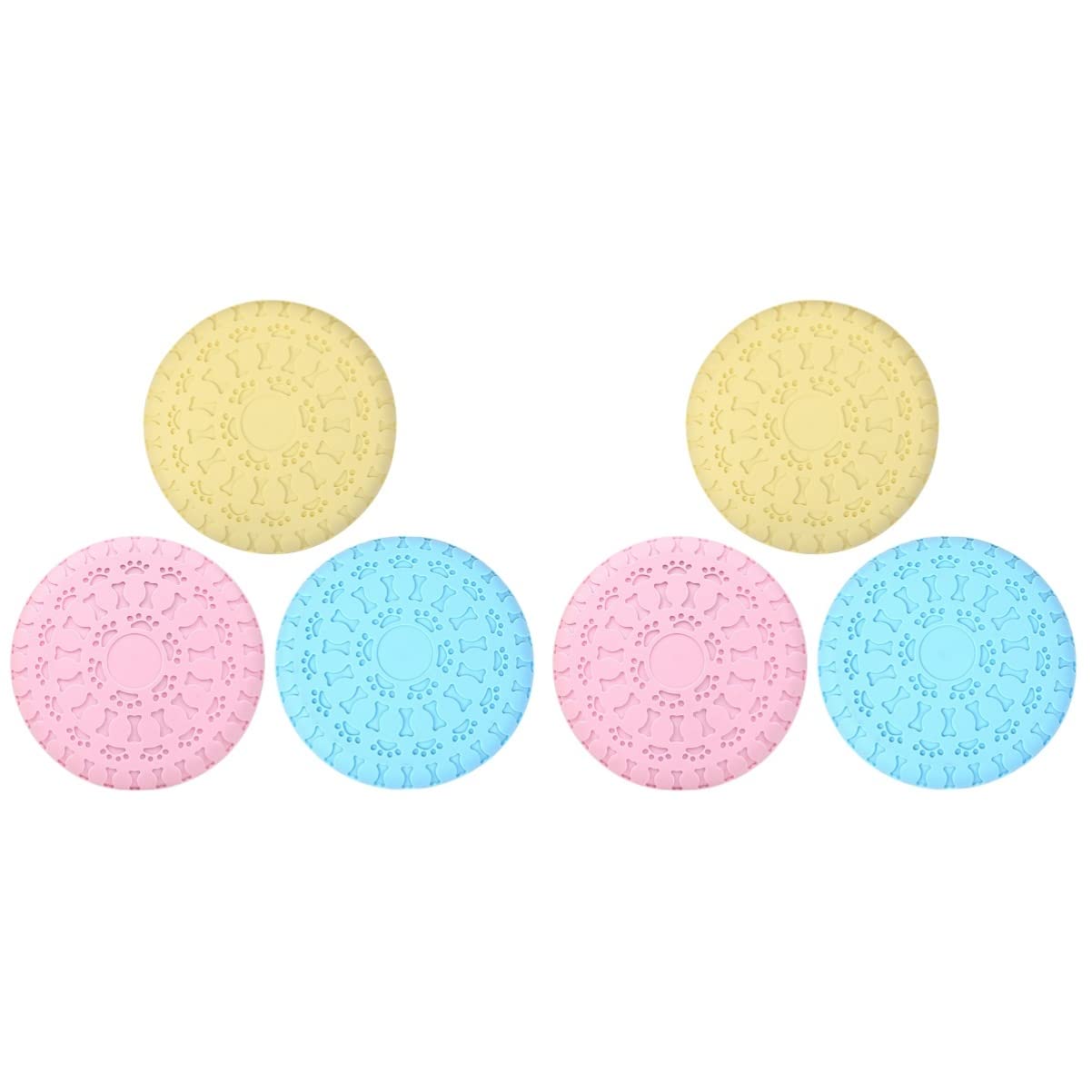 Balacoo 6-Pack Durable Dog Chew Toys - Interactive Flying Discs for Puppy Training, Teething & Play - Perfect for Fetch, Outdoor Exercise & Indoor Fun - Safe for Small & Medium Dogs