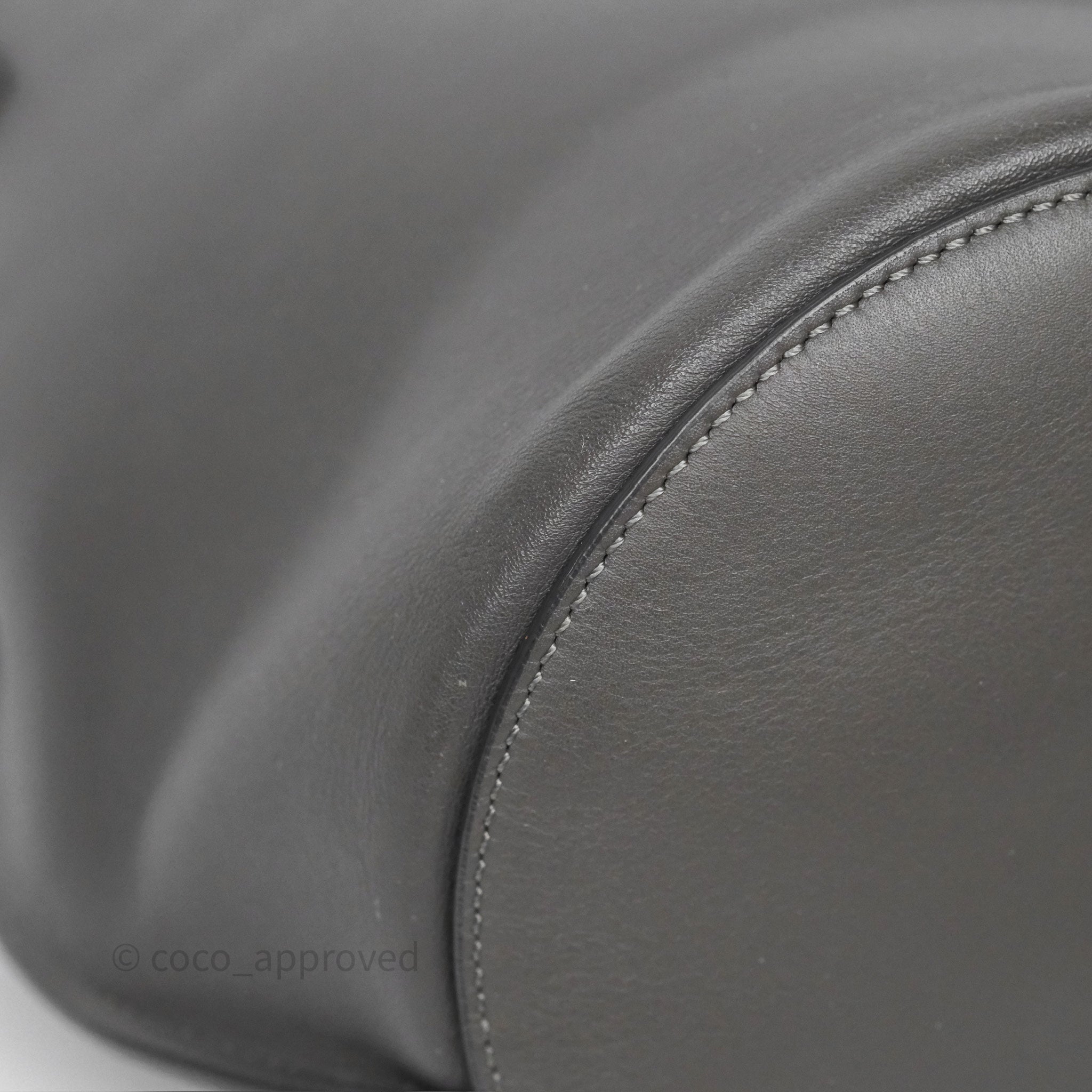 Celine Nano Bucket Bag in Grey Smooth Calfskin Leather - Women's Luxury Shoulder Handbag for Work, Travel & Everyday Use