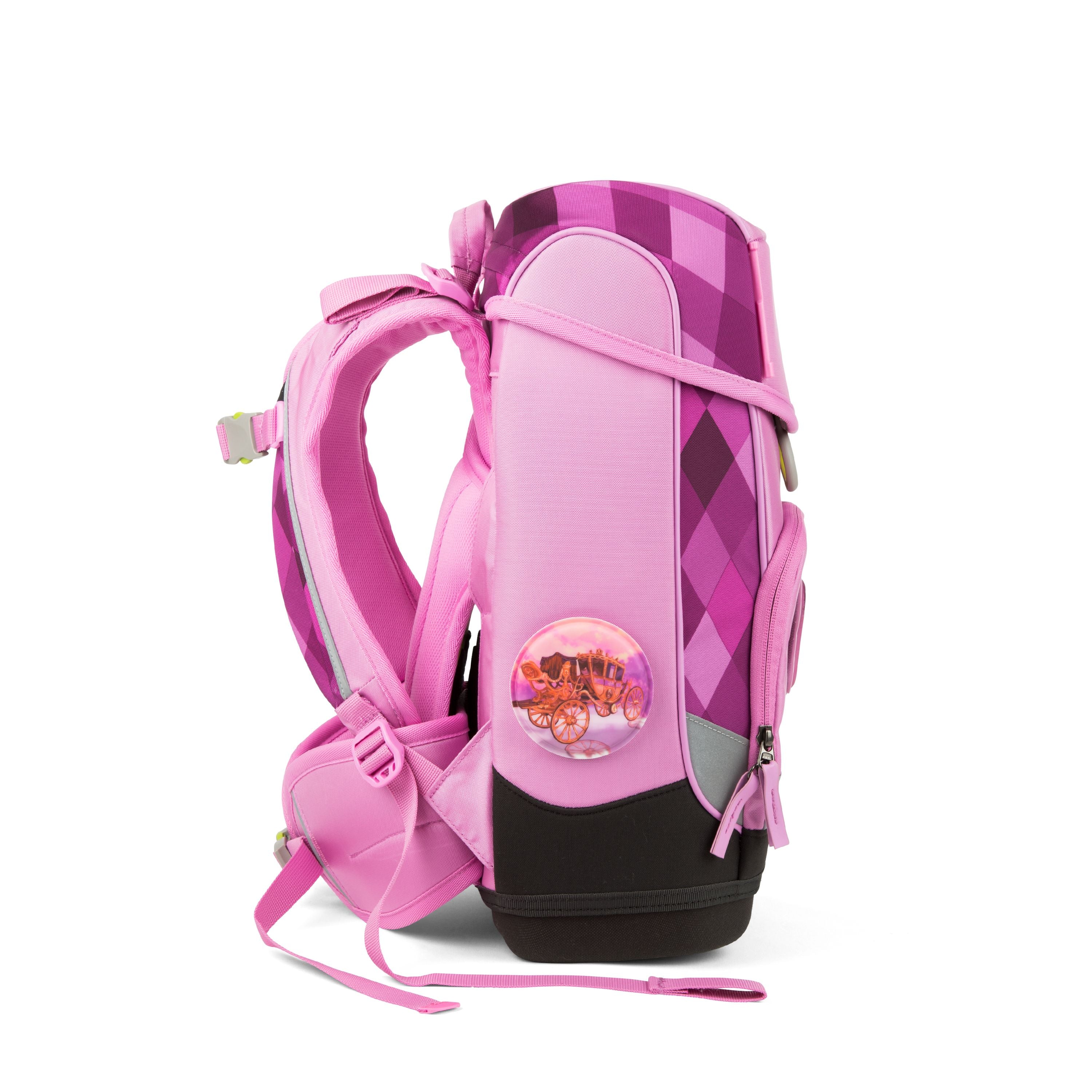 ergobag Cubo Slim Backpack for Kids - Lightweight & Ergonomic School Bag with Pink Bear Design | Perfect for Preschool, Kindergarten & Daycare