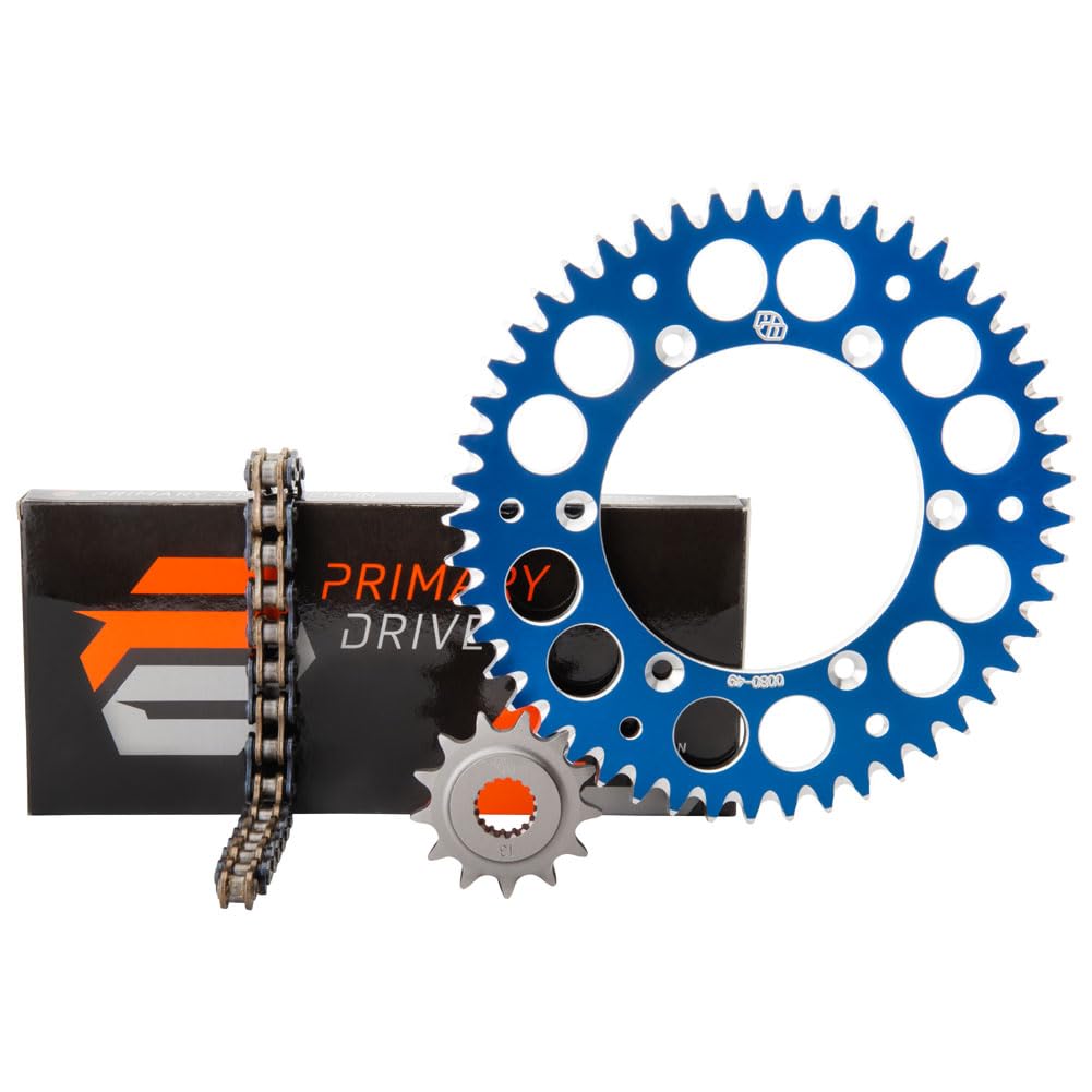 Blue Alloy Rear Sprocket Kit with O-Ring Chain for Yamaha YZ250FX (2015-2025) - Durable Off-Road Motorcycle Replacement for Trail & Motocross Racing