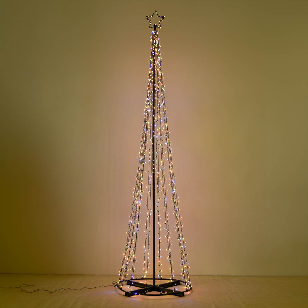 12ft Solar Powered Outdoor Christmas Tree with LED Lights - Perfect for Holiday Decorations, Patio, Garden, and Front Yard Festive Lighting