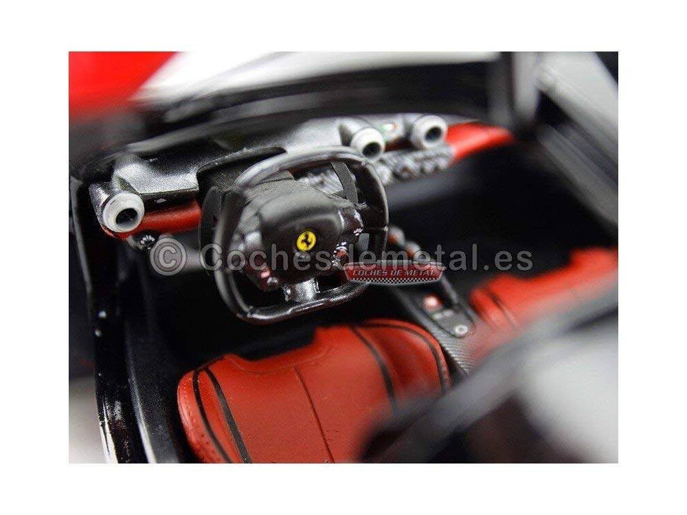 1:18 Scale Ferrari LaFerrari Diecast Model Car - Hot Wheels Elite Collection (Red) - Premium Collectible for Display, Racing Enthusiasts & Gift Giving