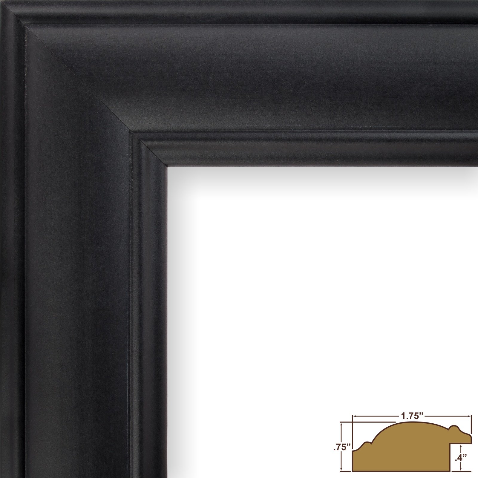 Craig Frames Dakota 10x13 Satin Black Picture Frame for Wall Art & Photos