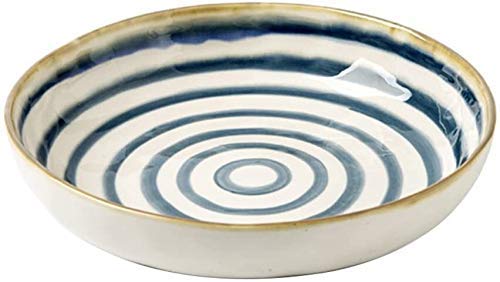 Japanese-Style Ceramic Dinner Plate Set - 12-Piece Underglaze Tableware for Salads, Vegetables, Noodles | Durable Household Bowls for Family Meals & Kitchen Use | Perfect for Daily Dining, Entertaining & Restaurant Serving