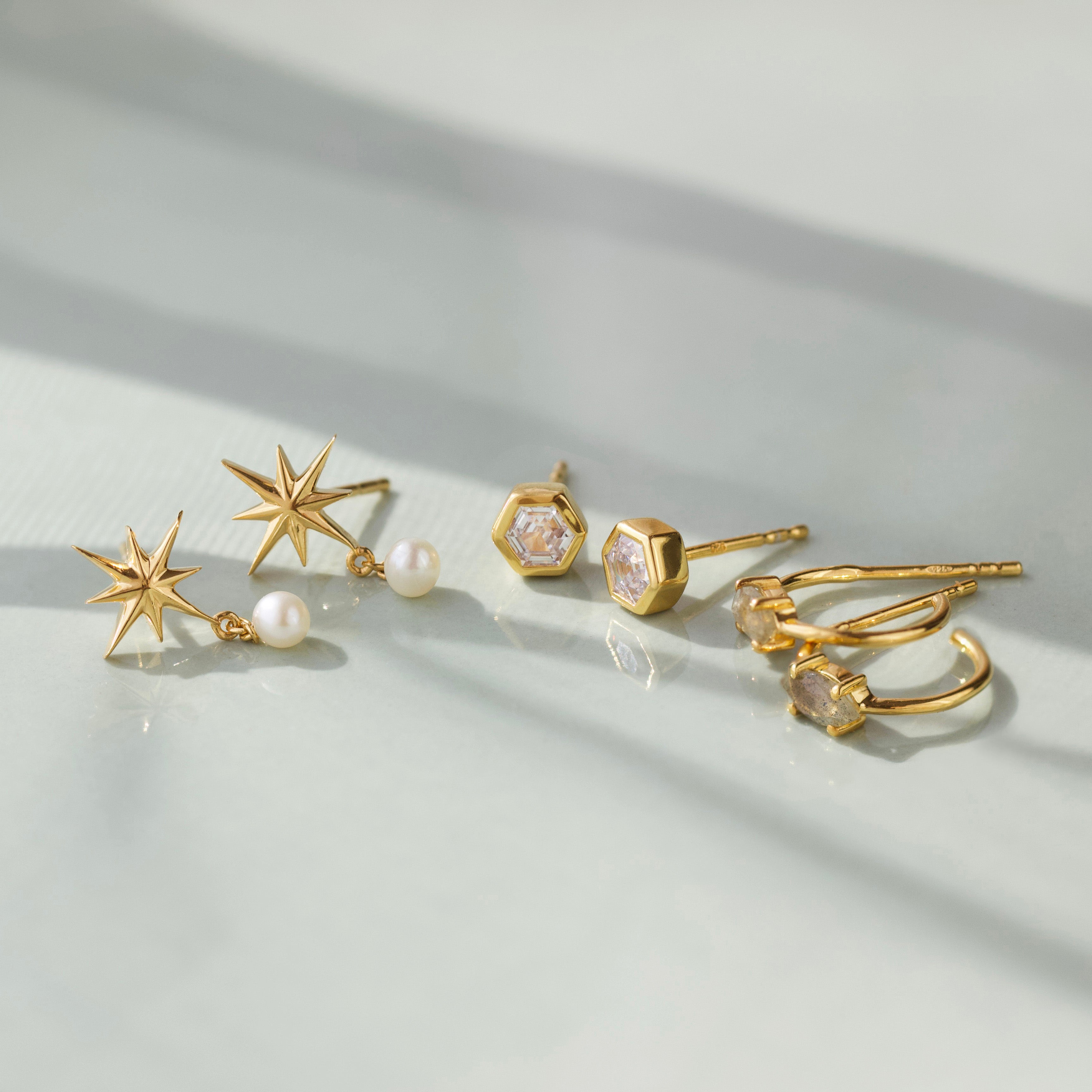 Celestial Pearl Drop Earrings for Women - Elegant Dangle Pearl Jewelry for Wedding, Party & Special Occasions