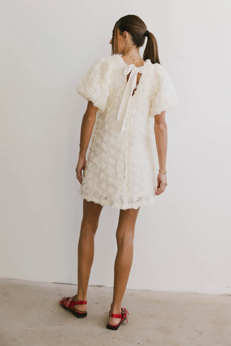 Andria Rosette Mini Dress - Women's Floral Summer Party Cocktail Dress | Perfect for Weddings, Dates & Night Out