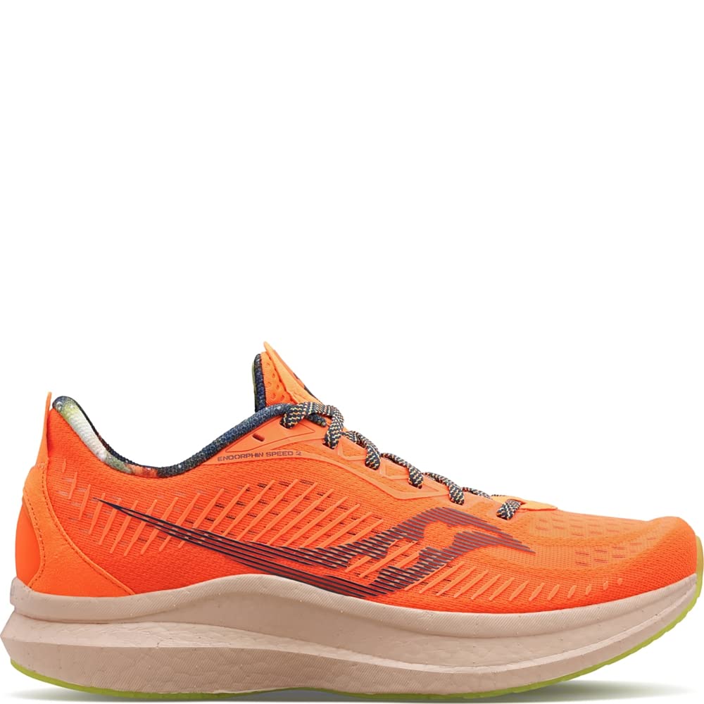 Saucony Women's Endorphin Speed 2 Running Shoes - Lightweight Cushioned Road Racing Sneakers for Marathon Training & Long Distance Running