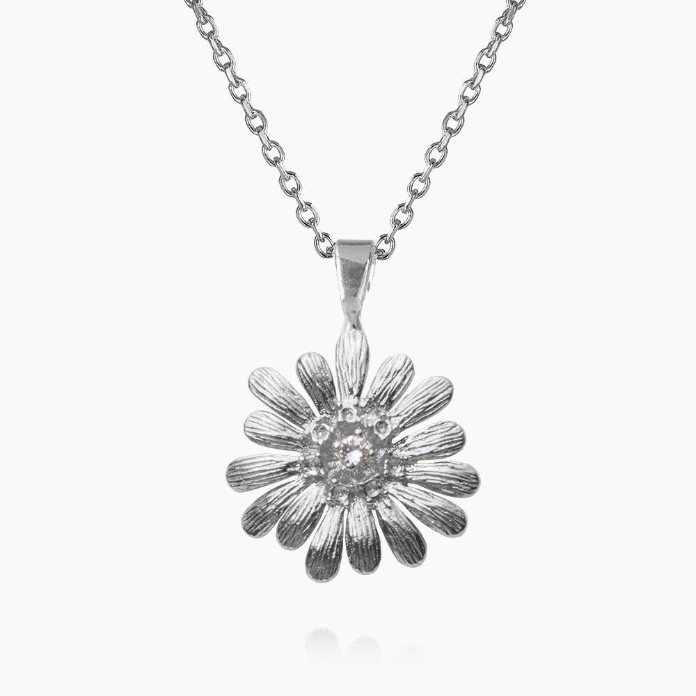 Elegant Daisy Necklace with Crystal Accents - Perfect for Weddings, Parties & Everyday Wear