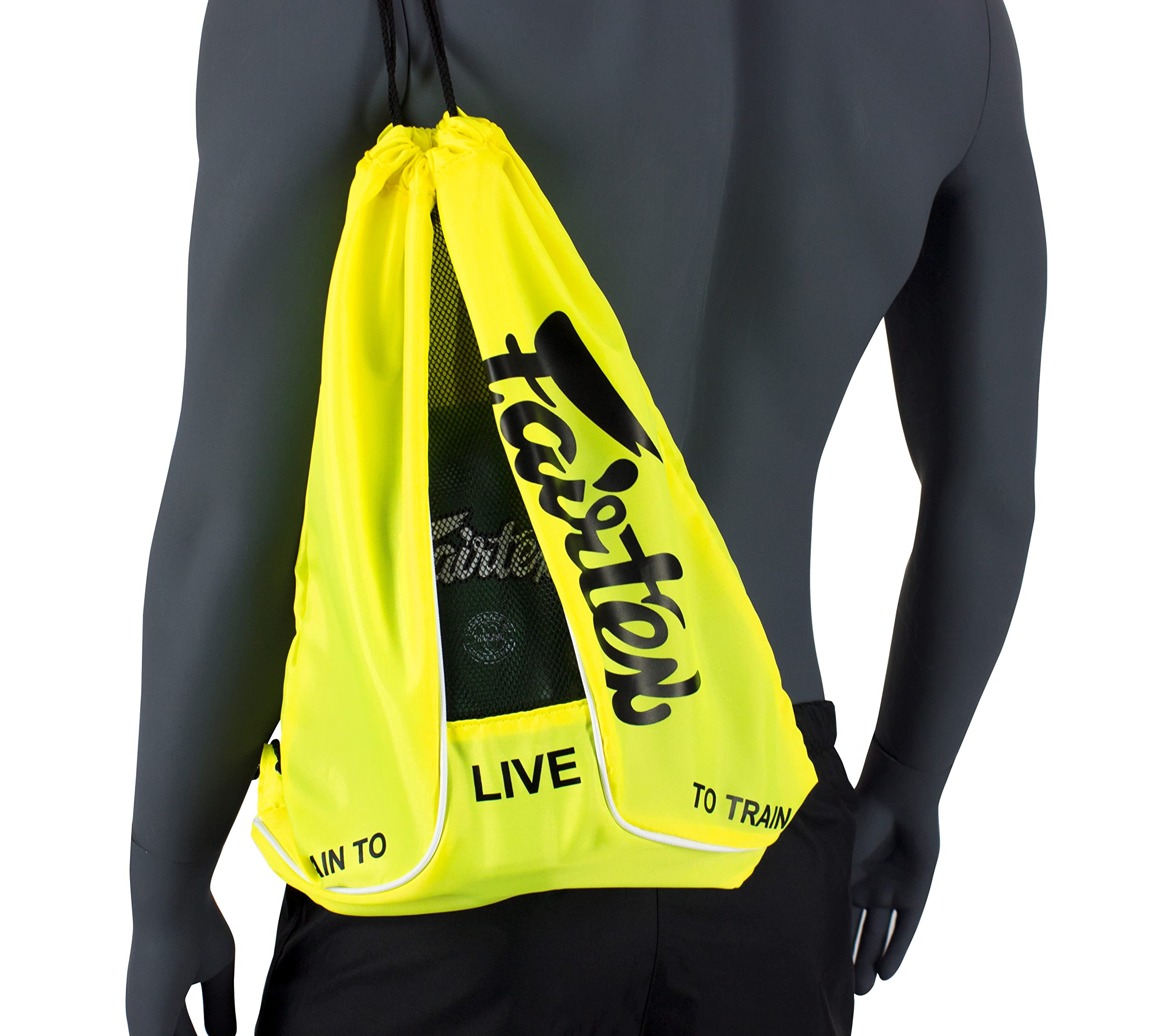 Fairtex BAG6 Thai Boxing Gym Bag - Muay Thai & MMA Training Sack Bag (Yellow) - Perfect for Boxing, Kickboxing, MMA & Fitness Workouts