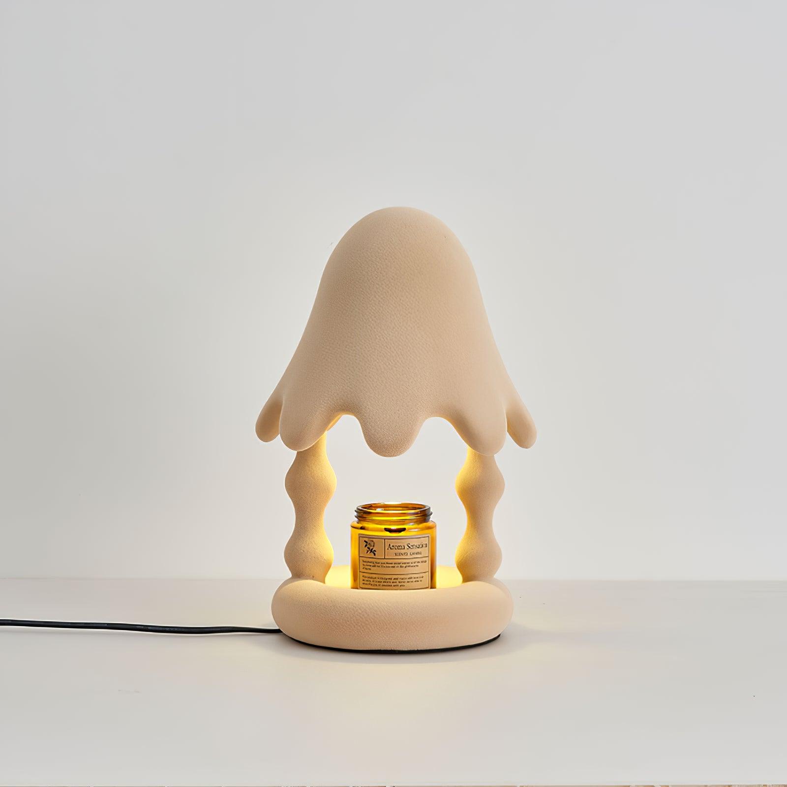 Handcrafted Cedar Wood Table Lamp - Natural Wood Finish, Modern & Rustic Home Decor for Bedroom, Living Room, or Office