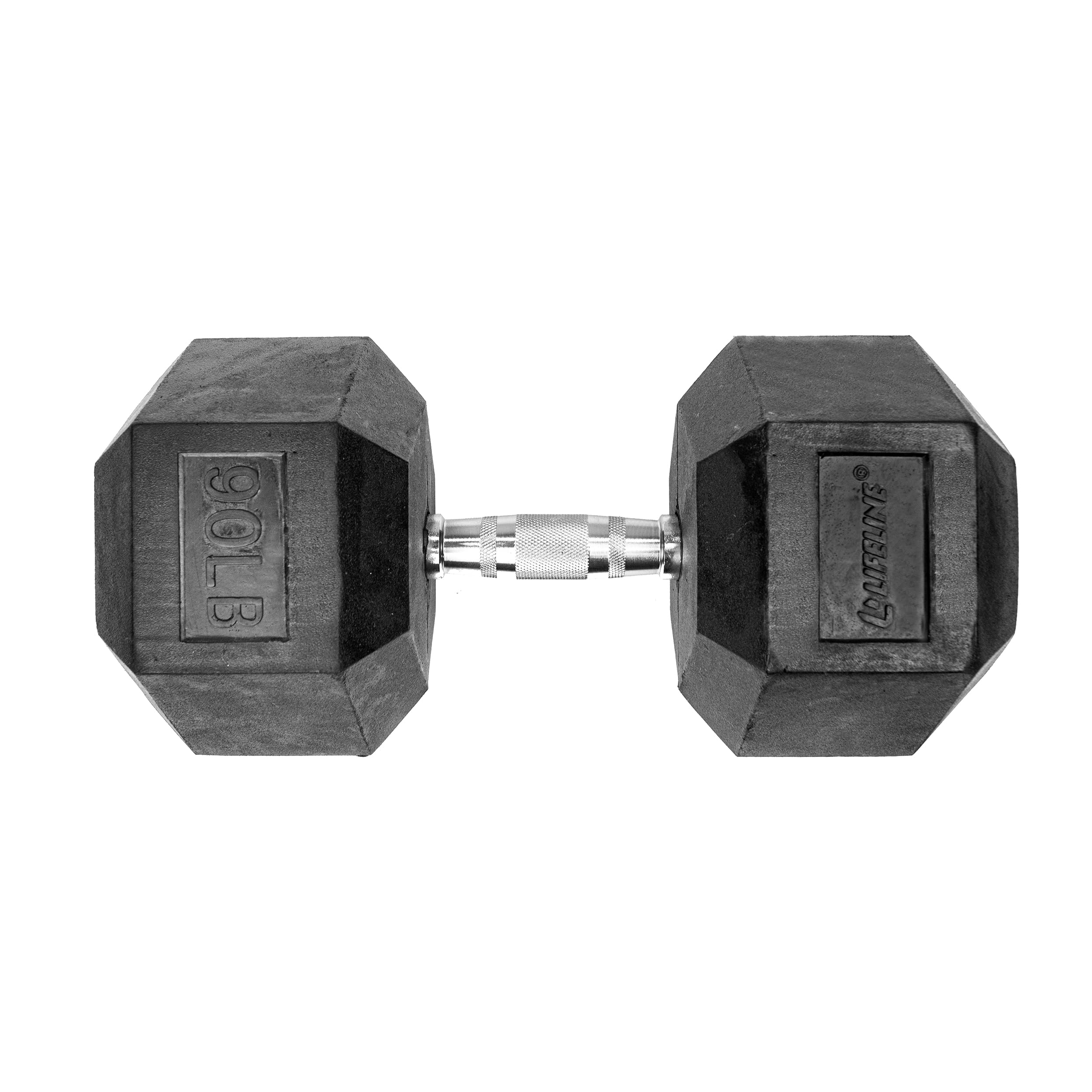 Premium Rubber Wrapped Hex Dumbbells - Ergonomic Knurled Handle for Home Gym & Strength Training - Lifeline Fitness Dumbells for Men & Women - Ideal for Weightlifting, CrossFit & Full Body Workouts