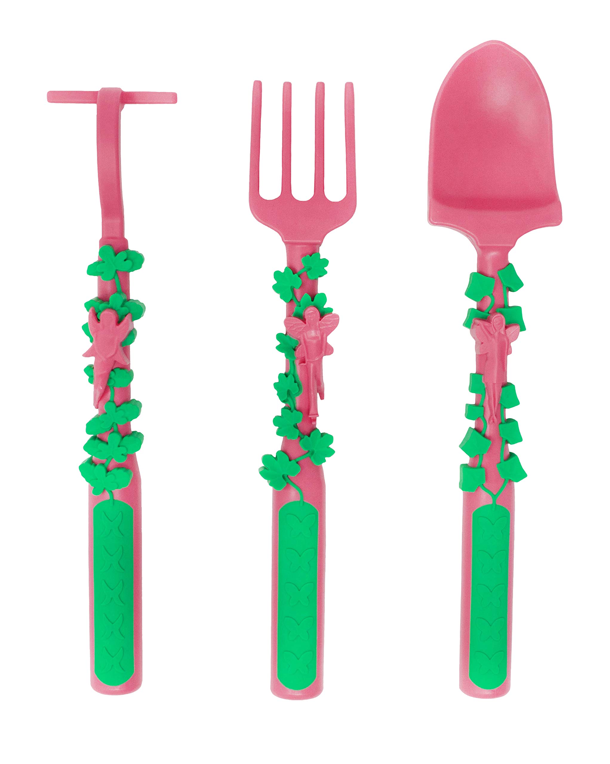 Enchanted Garden Fairy Utensil Set with Matching Placemat - Whimsical Tableware for Outdoor Tea Parties, Fairy Garden Decor, and Magical Dining Experiences