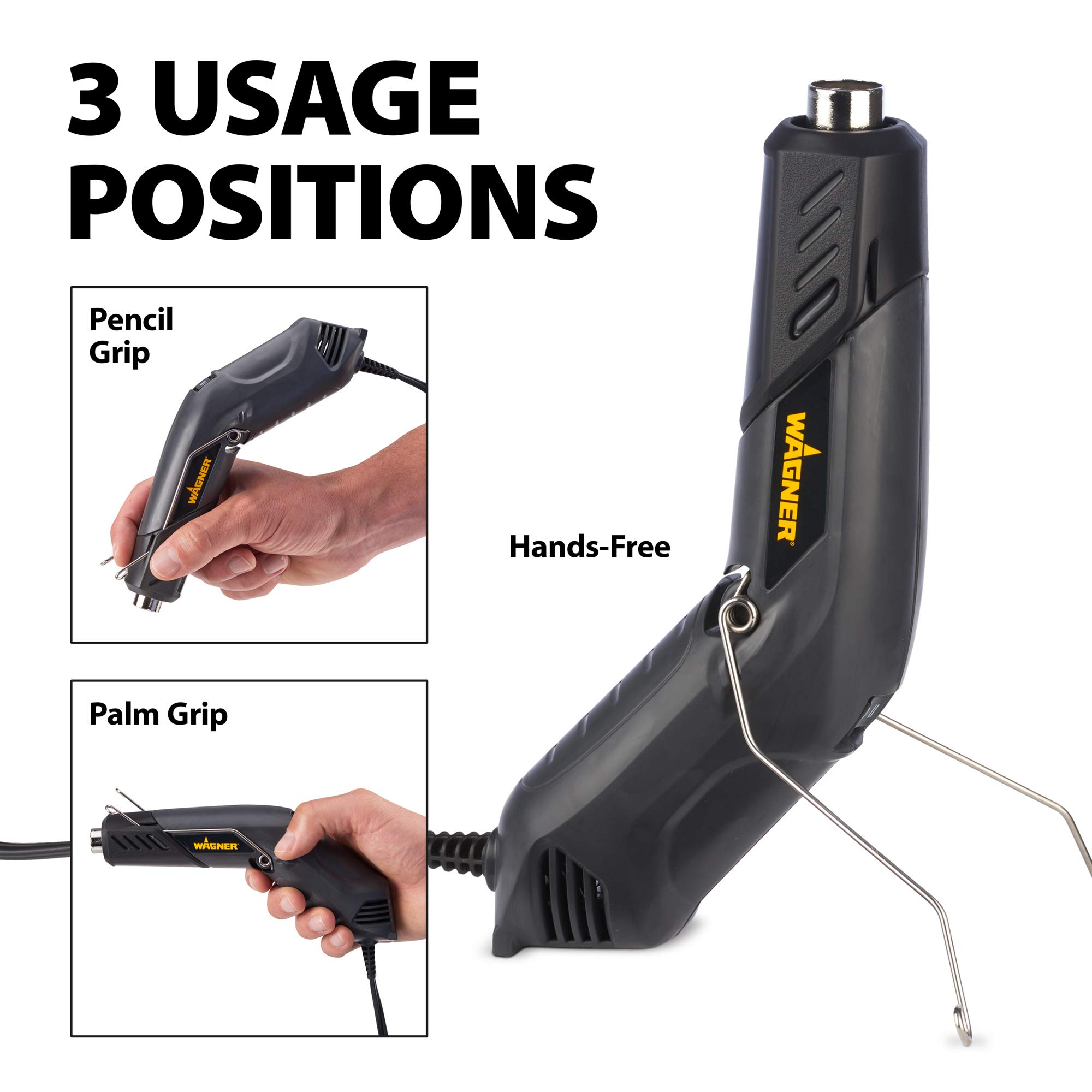 Wagner Spraytech 2410910 HT400 Electric Heat Gun Kit - Dual Temperature 680°F & 450°F for Electrical Wire Repair, Shrink Tubing, Shrink Wrapping, Auto Body Work | Perfect for DIY Projects, Home Repairs & Professional Use