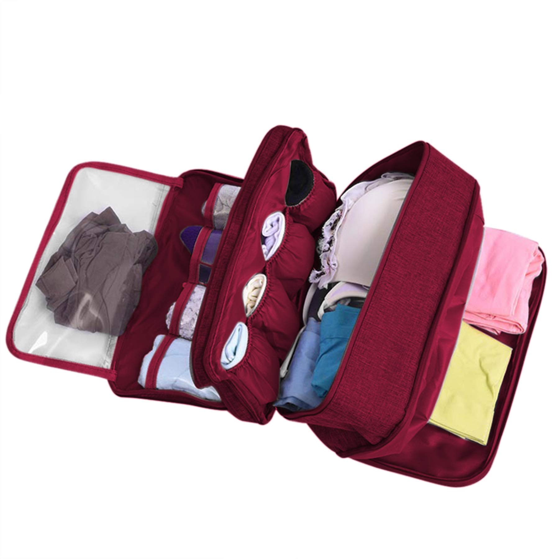 Multi-Function Travel Underwear Organizer - Portable Storage Bag for Bras, Socks & Lingerie | Packing Cube & Toiletry Bag for Vacation, Business Trips & Daily Organization