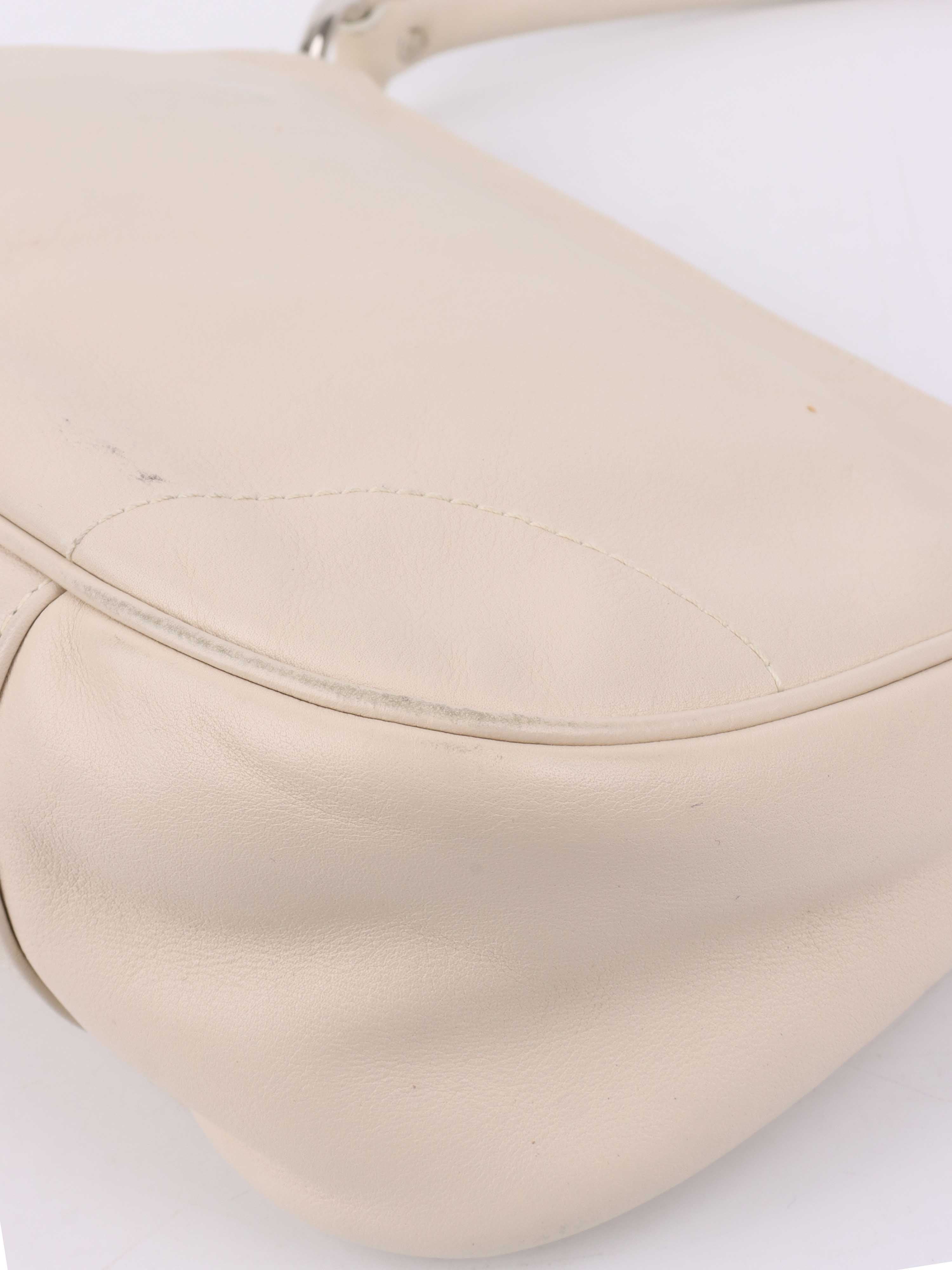 Dior White Leather Shoulder Bag for Women | Luxury Designer Handbag | Perfect for Work, Travel & Evening Events