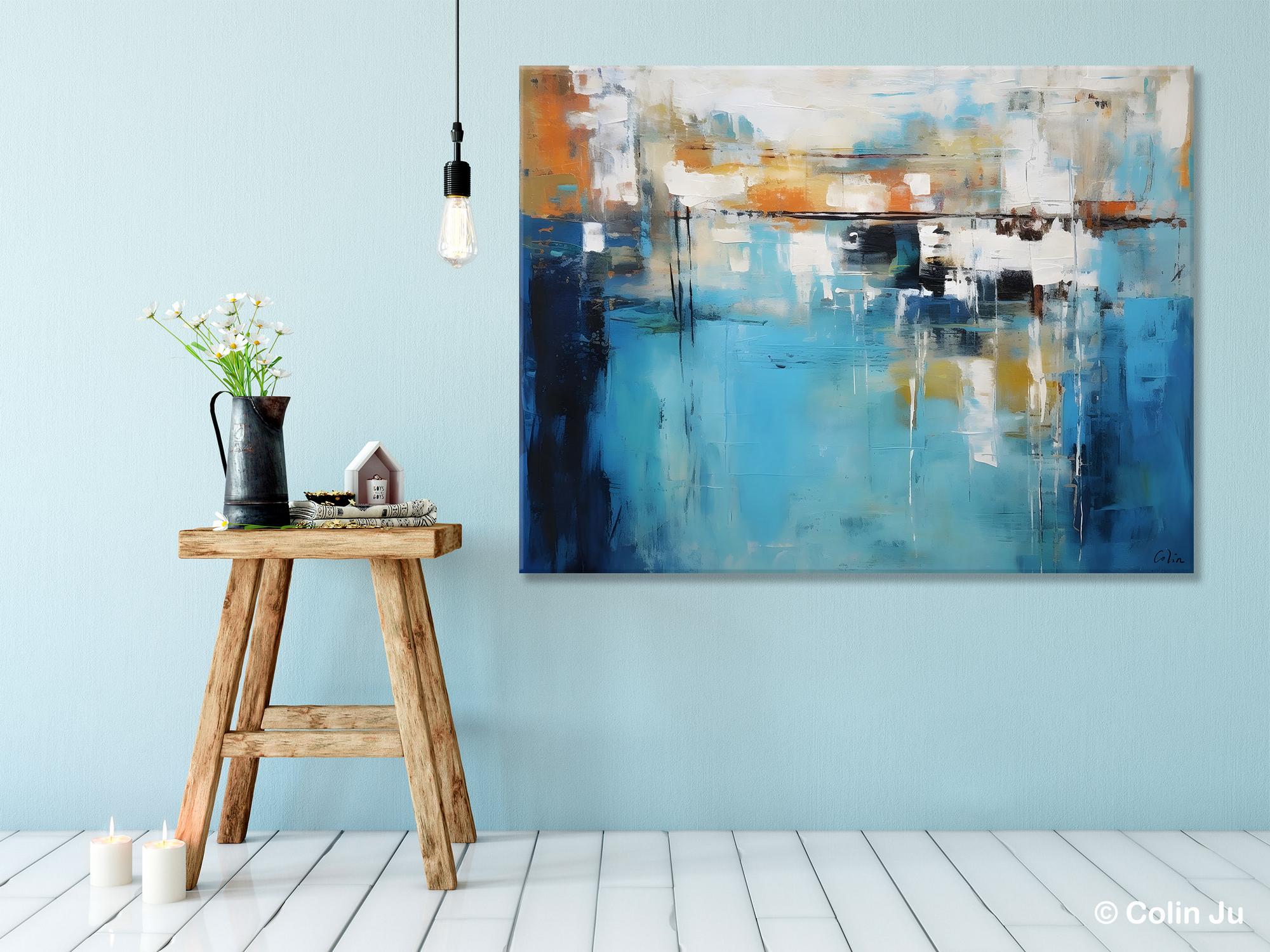 Contemporary Canvas Art - Heavy Texture Modern Wall Paintings - Original Abstract Acrylic Artwork for Bedroom Decor - Perfect for Living Room, Office & Home Interior Design