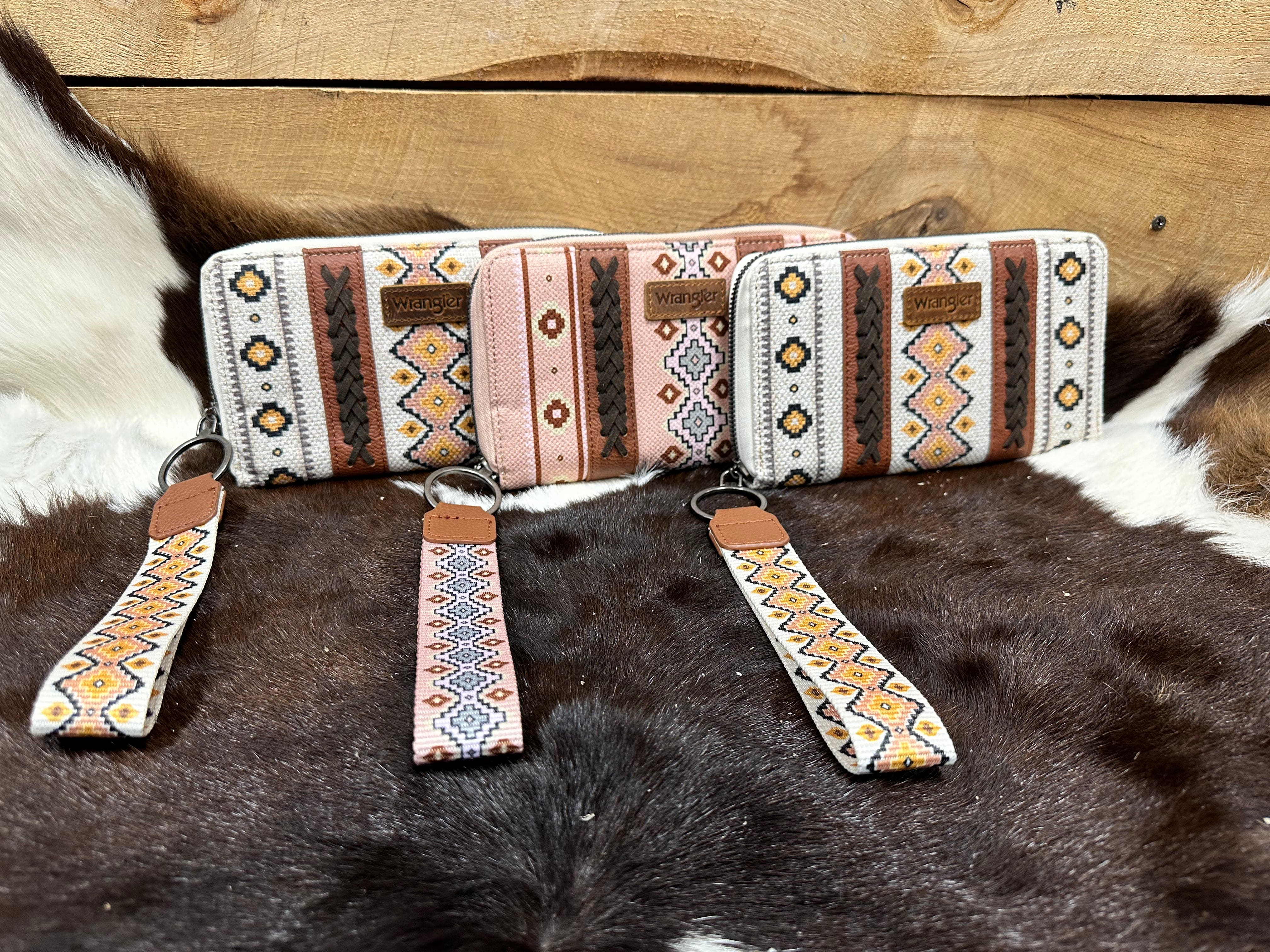 Wrangler Southwestern Print Wallet Wristlet for Women - Stylish Crossbody Phone Purse with Card Slots - Perfect for Travel, Concerts & Everyday Use