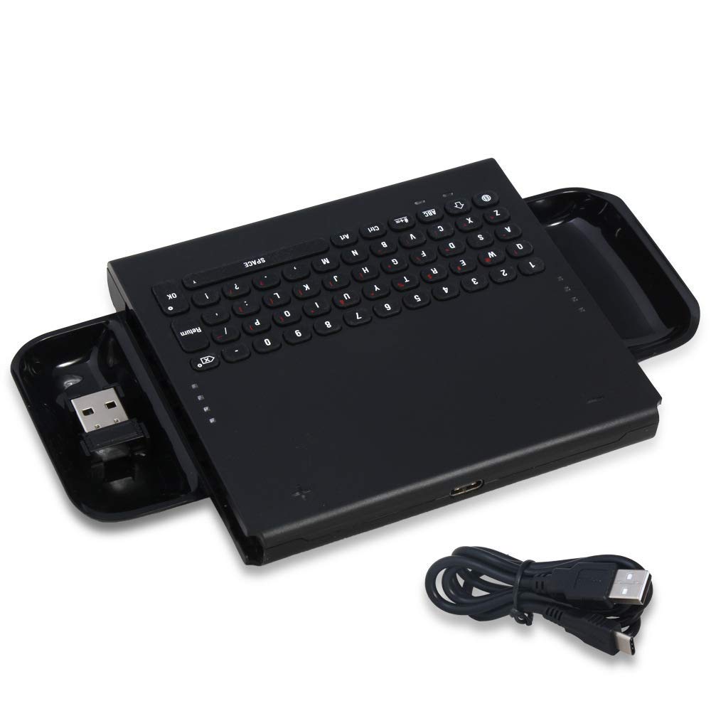 OSTENT 2.4GHz Wireless Remote Controller Keyboard for Nintendo Switch Joy-Con Game - Perfect for Gaming, Typing & Streaming on Nintendo Switch Console