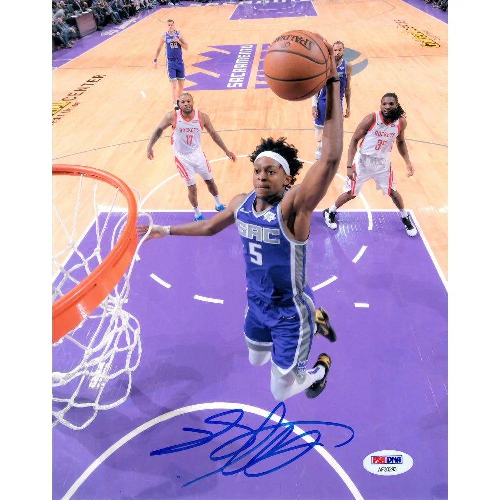 De'Aaron Fox Autographed 8x10 Photo - Sacramento Kings NBA Memorabilia with PSA/DNA COA - Perfect for Sports Collectors, Man Cave Decor, and Kings Fans Gifts