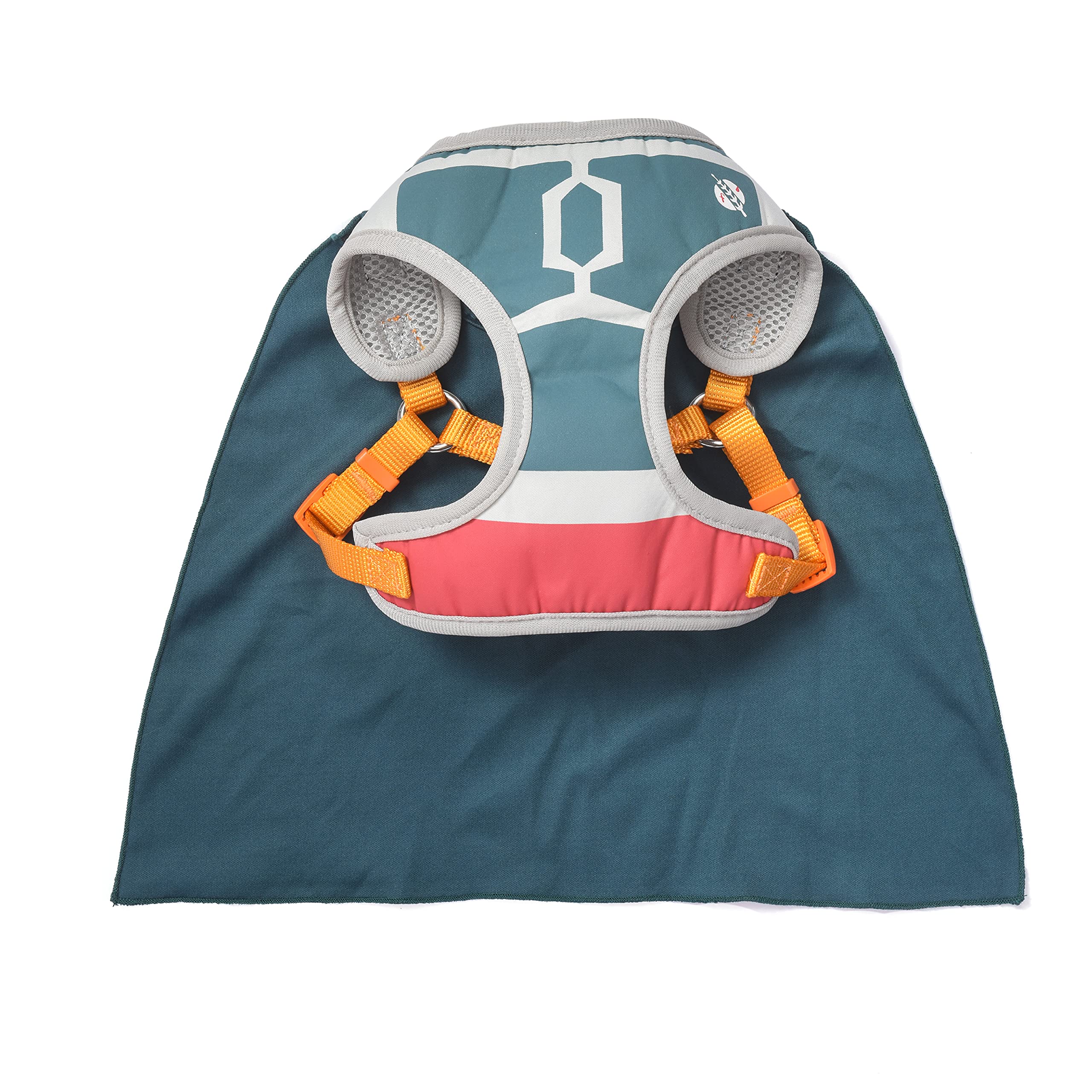 Star Wars Boba Fett Dog Harness with Cape for Small Dogs (S) - Green FF13505 | Comfortable & Adjustable Pet Costume for Halloween, Cosplay & Star Wars Themed Events