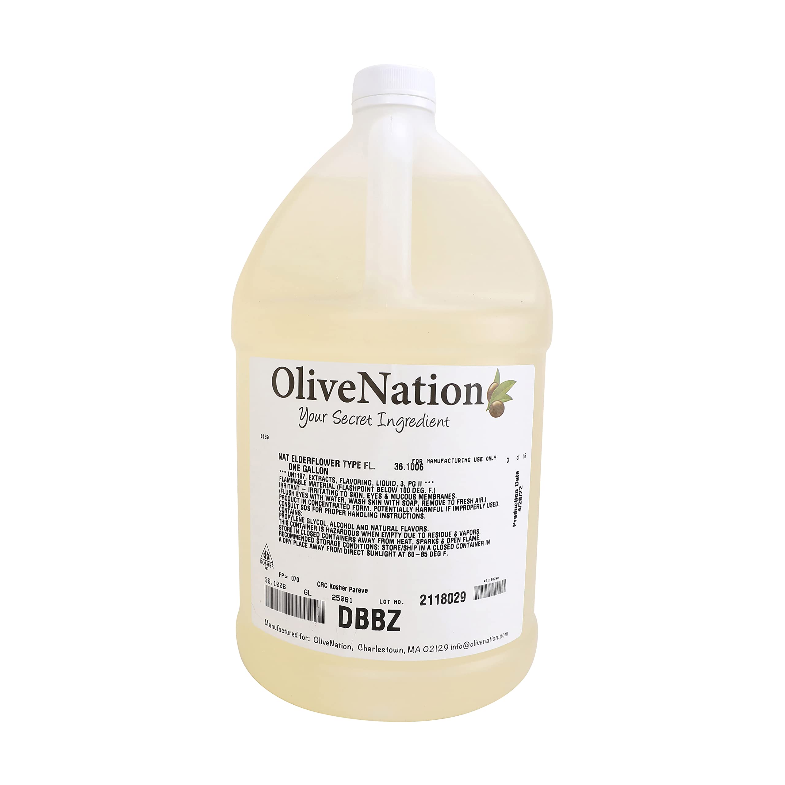 Organic Elderflower Extract - Natural Aromatic Floral Flavoring for Baking & Tea | Non-GMO, Gluten Free, Kosher, Vegan | 32oz Bottle | Perfect for Cocktails, Desserts & Herbal Remedies