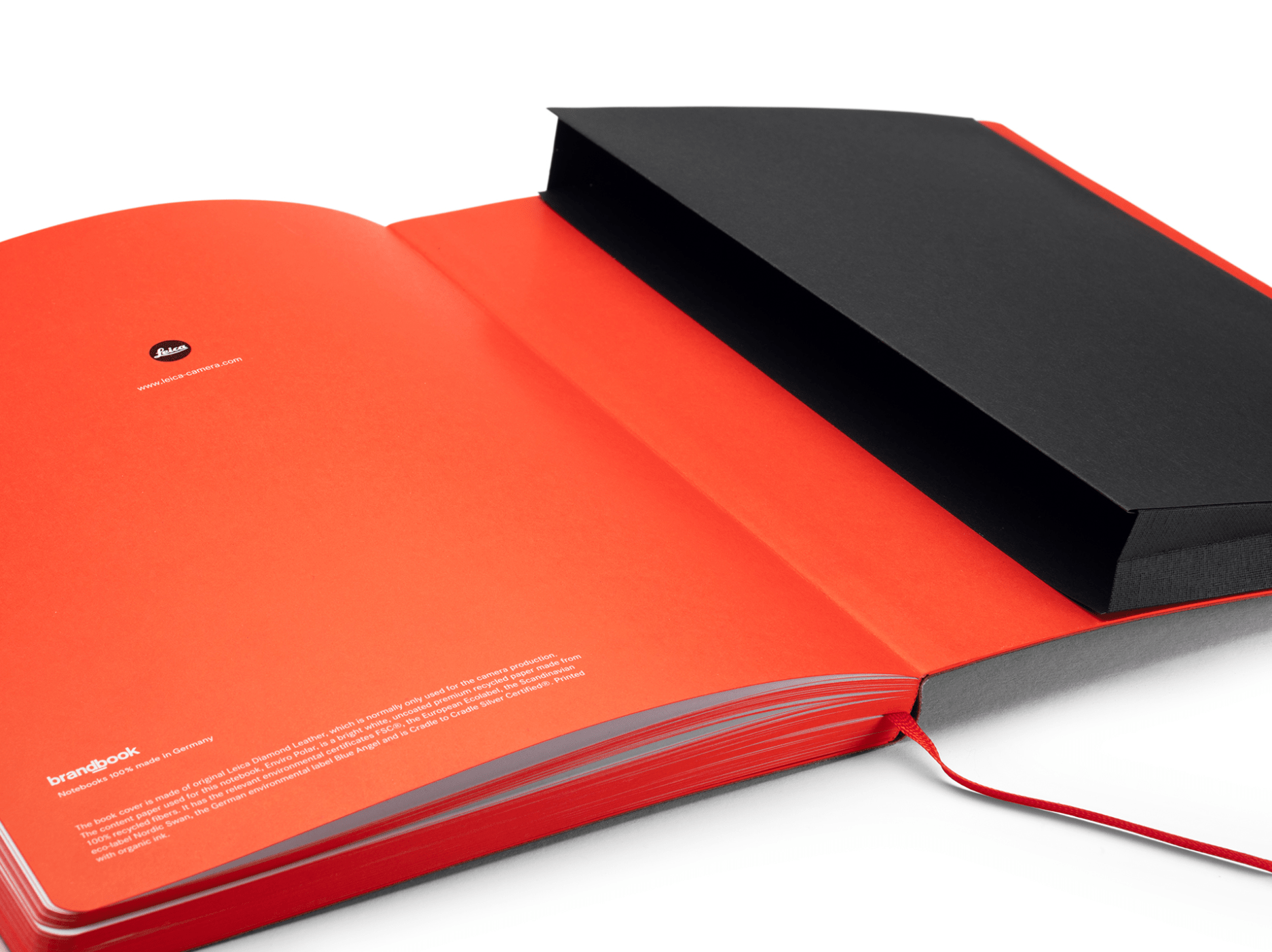 Leica Notebook - Black Diamond Leather Cover, Special Format for Journaling, Note Taking & Sketching - Perfect for Office, Travel & Gift Giving