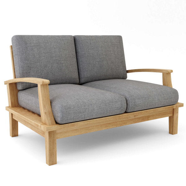 Brianna Deep Seating Loveseat with Cushion - Comfortable 2-Person Sofa for Patio, Porch & Outdoor Living Spaces