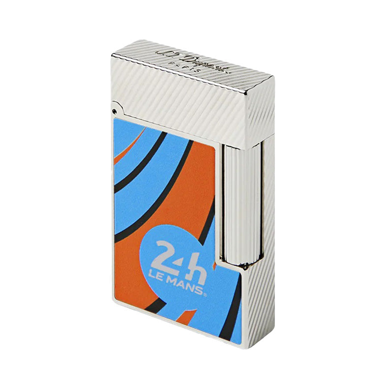 S.T. Dupont Ligne 2 Le Mans Orange & Chrome Luxury Lighter - Premium Windproof Butane Lighter for Cigars, Cigarettes & Outdoor Use