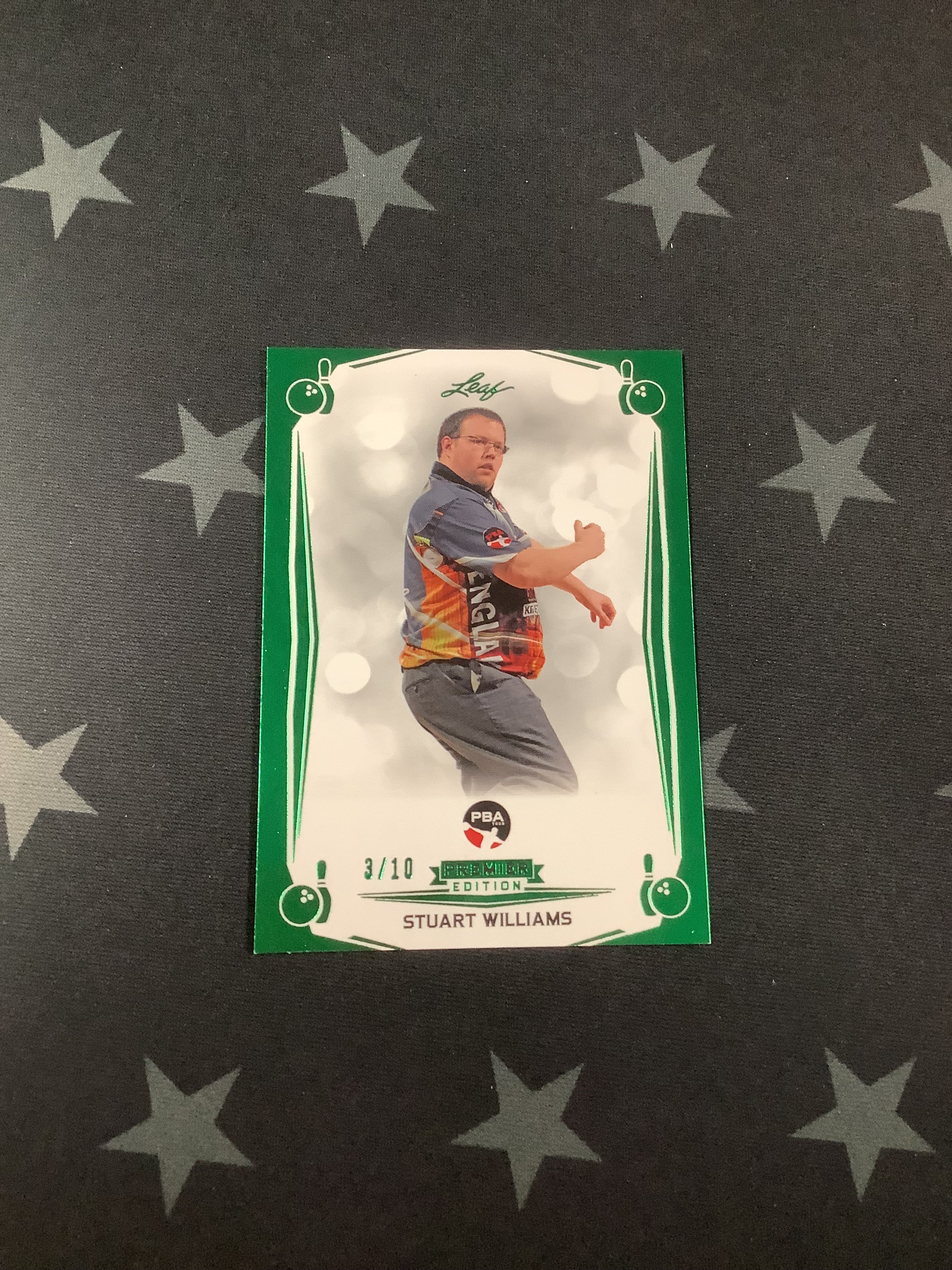 2023 LEAF PREMIER EDITION PBA STUART WILLIAMS GREEN #3/10 B 48 - Rare Basketball Trading Card for Collectors & Fans - Perfect for Display, Investment or Gifting