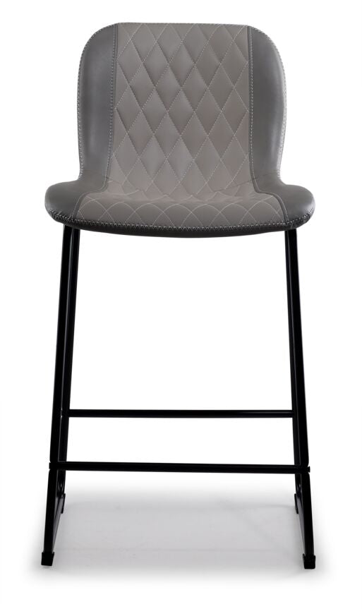 Adrien Upholstered Counter Height Bar Stool - Grey Kitchen Island Stool for Dining Room, Breakfast Nook & Home Bar Seating