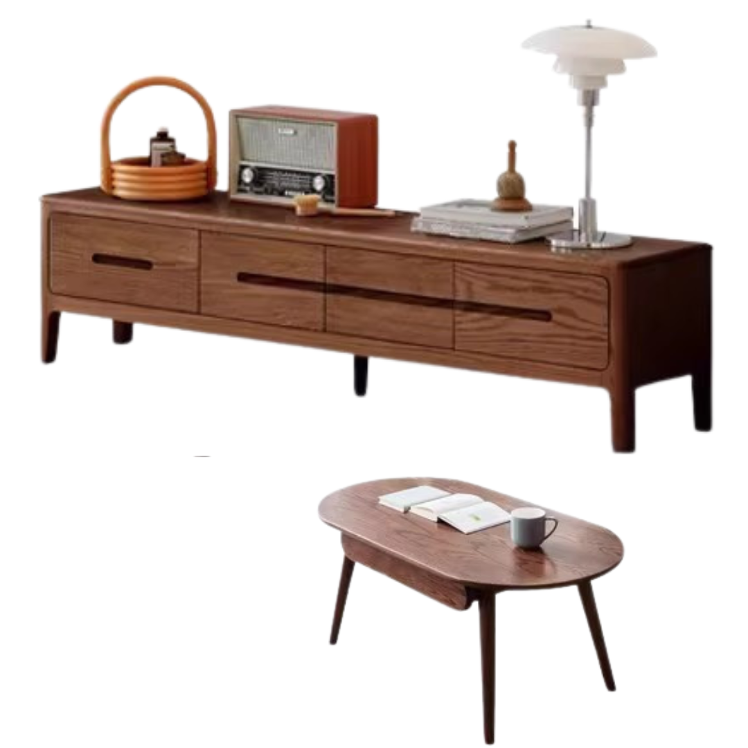 59.2х13.9х15.6 inch/ 150.4х35.2х39.5сm/ Walnut color/ TV cabinet +coffee table