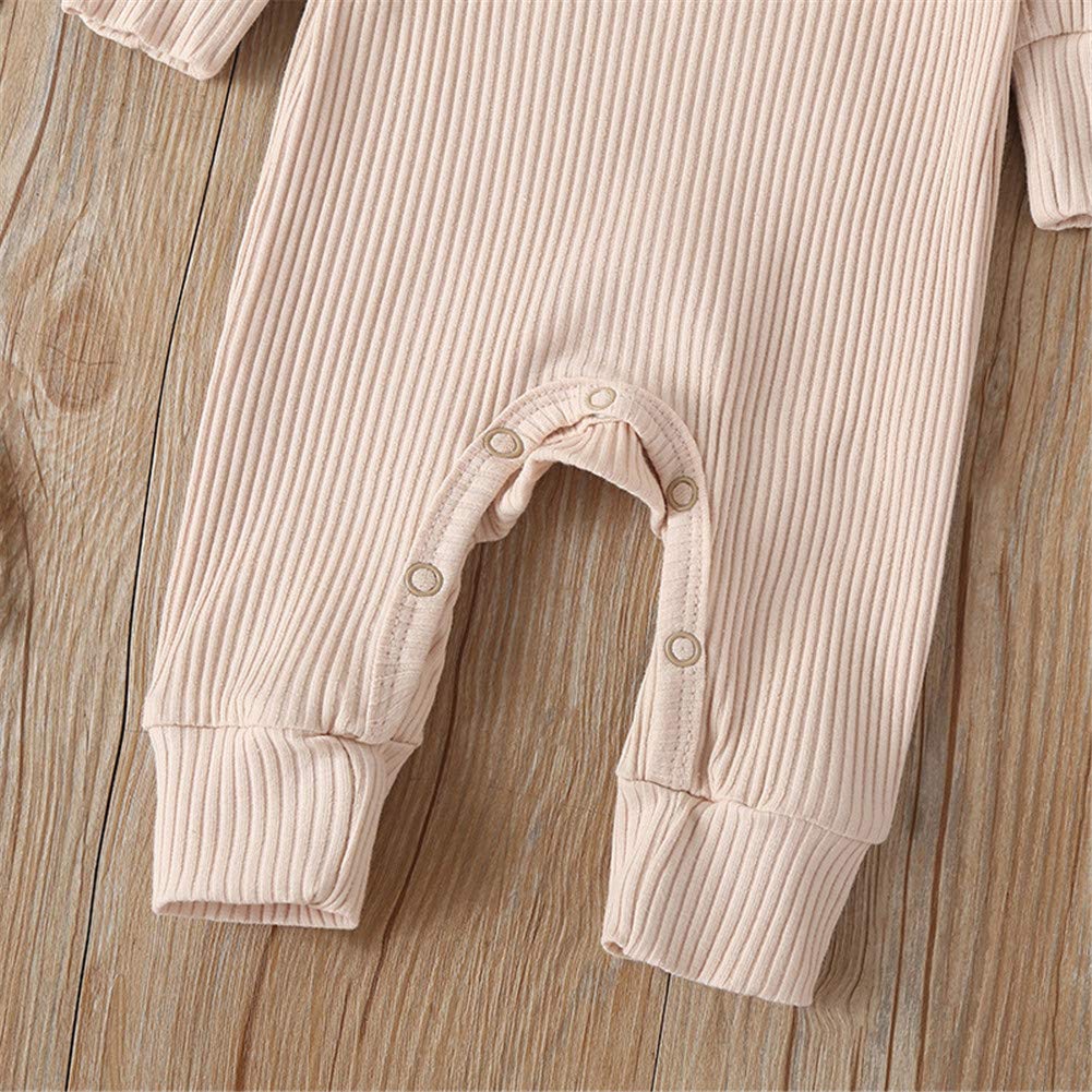 Newborn Baby Unisex Romper - Soft Knitted Ruffle Bodysuit with Snap Buttons | Summer Outfits for Boys & Girls | Perfect for Playtime, Photo Shoots & Daily Wear