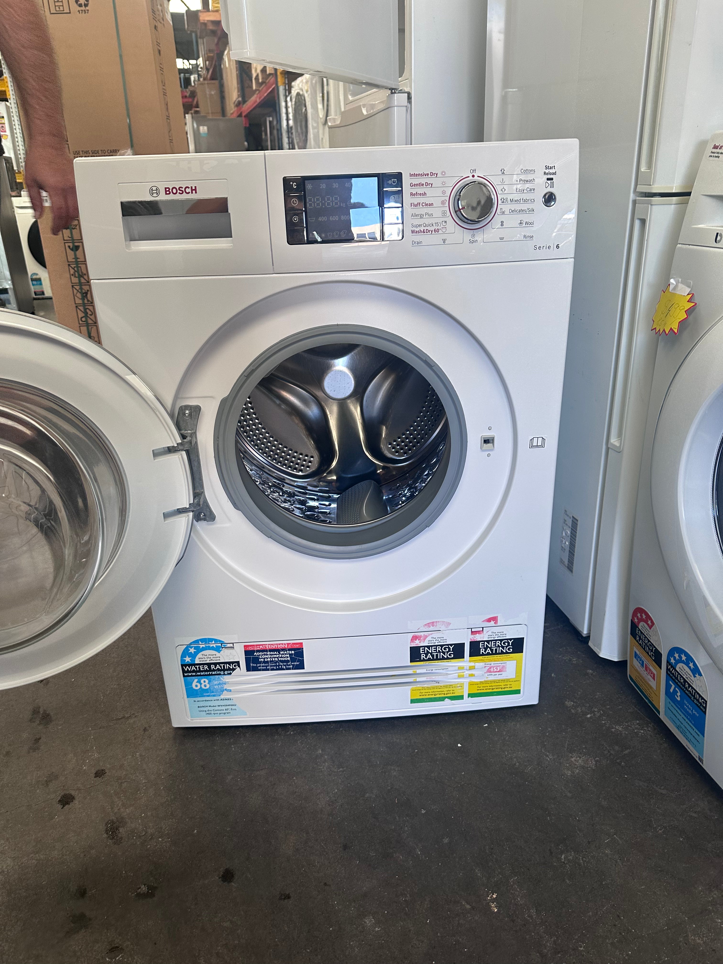 Refurbished Bosch 8kg/4kg Washer Dryer Combo - Energy Efficient Laundry Solution for Apartments & Small Homes | Perfect for Space-Saving & Convenient Washing/Drying