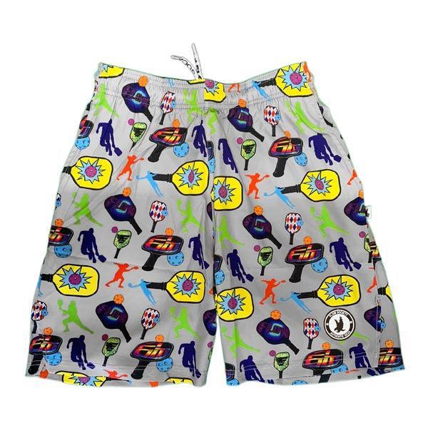 Boys Grey Pickleball Paddle Shorts - Lightweight & Breathable Athletic Shorts for Pickleball, Tennis & Running | Perfect for Sports & Casual Wear