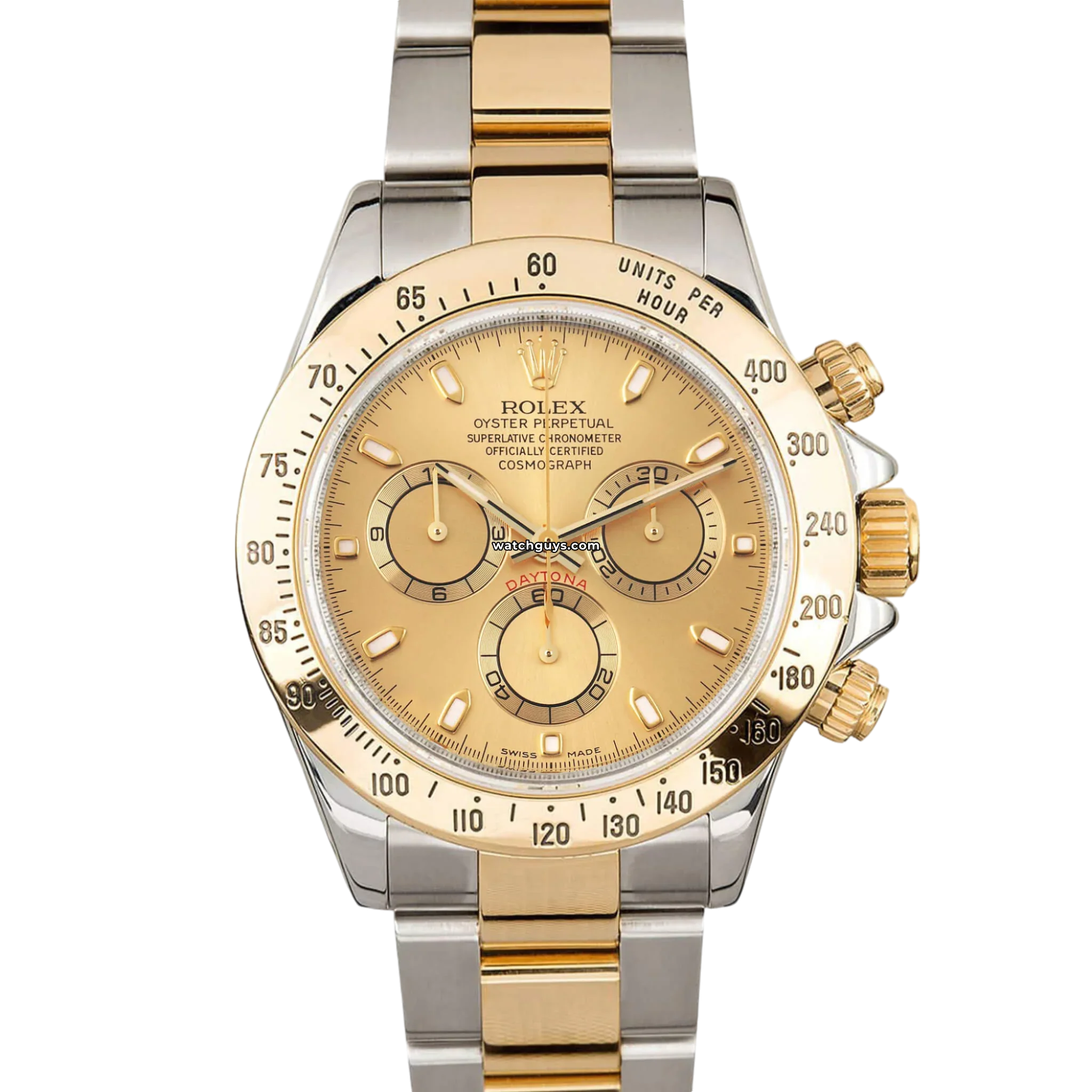 Authentic Rolex Daytona 116523 Champagne Dial Men's Watch - Luxury Chronograph Timepiece for Business, Gifting & Special Occasions