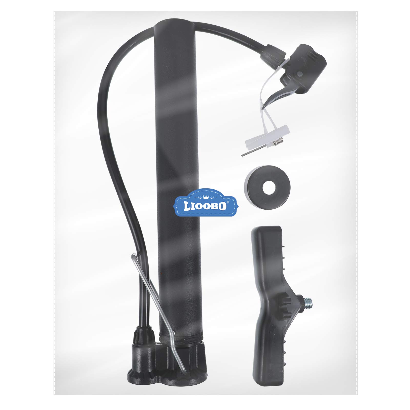 Portable Mini Bike Floor Pump - High Pressure Bicycle Tire Inflator for Road & Mountain Bikes - Compact Cycling Accessory (Black) - Perfect for Home, Garage & On-the-Go Bike Maintenance