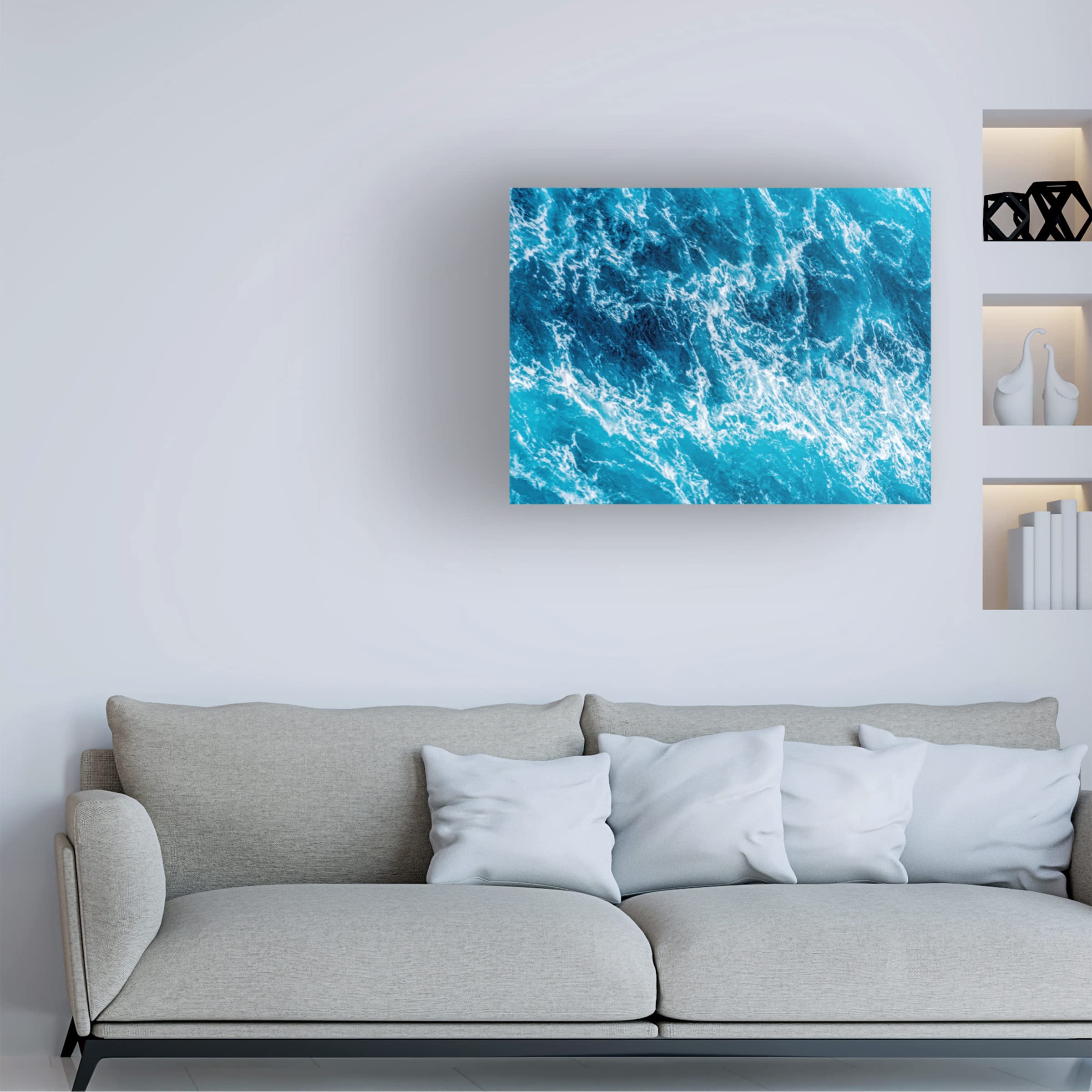Turbulent Tasman Sea III Canvas Wall Art Print by Eva Bane - Ocean Wave Painting for Living Room, Bedroom & Office Decor