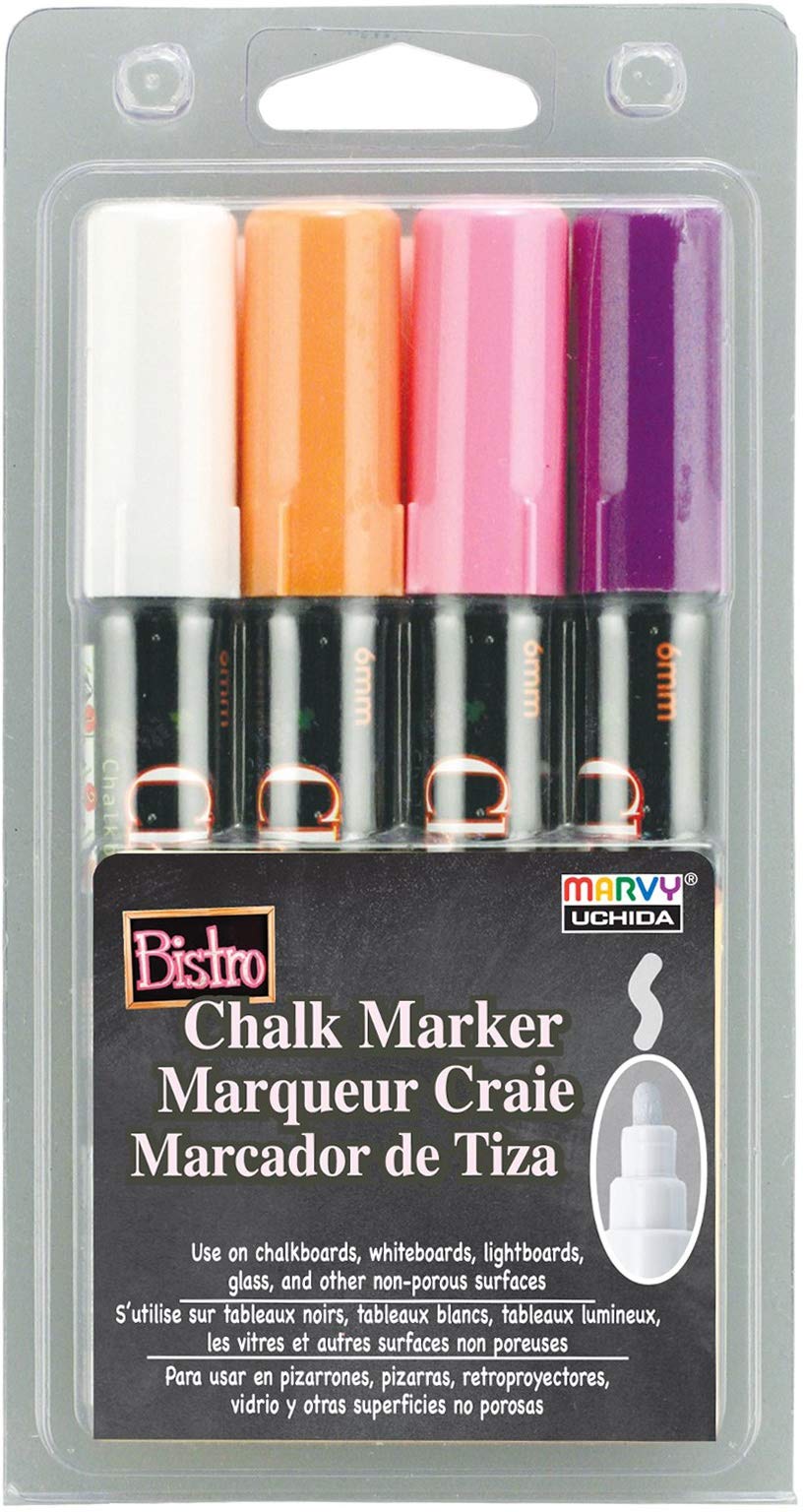 Wholesale Case of 15 Uchida Bistro Erasable Chalk Markers - Vibrant Colors for Menu Boards, Signage & DIY Crafts