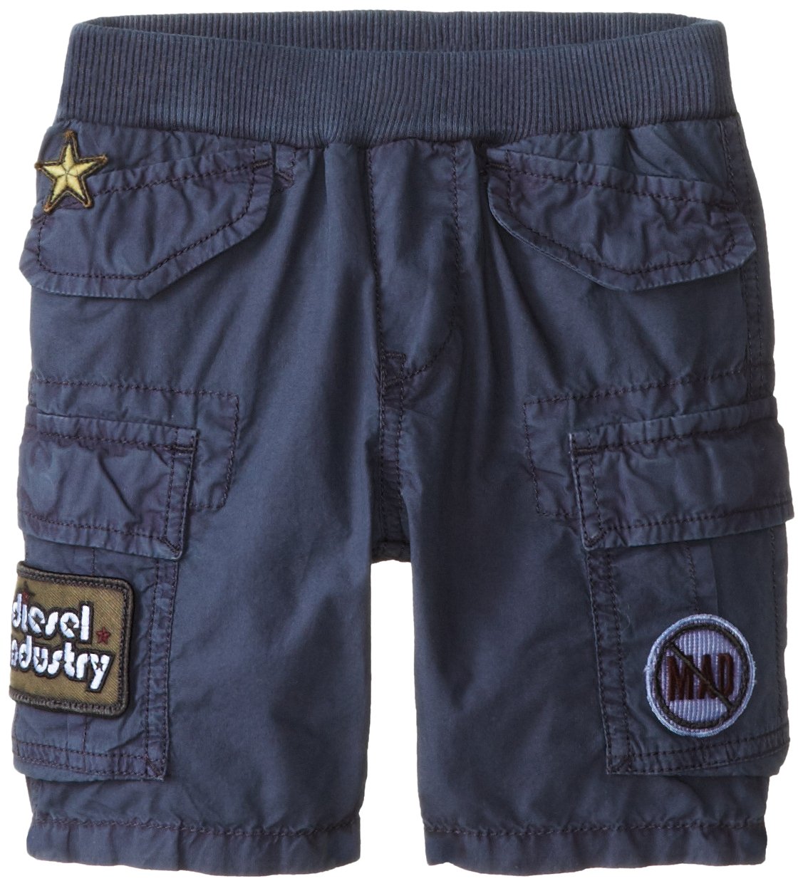 Diesel Baby Boys' Pikeb Cotton Poplin Shorts with Patches - Comfortable & Stylish Toddler Shorts for Summer Play, Beach & Casual Outings
