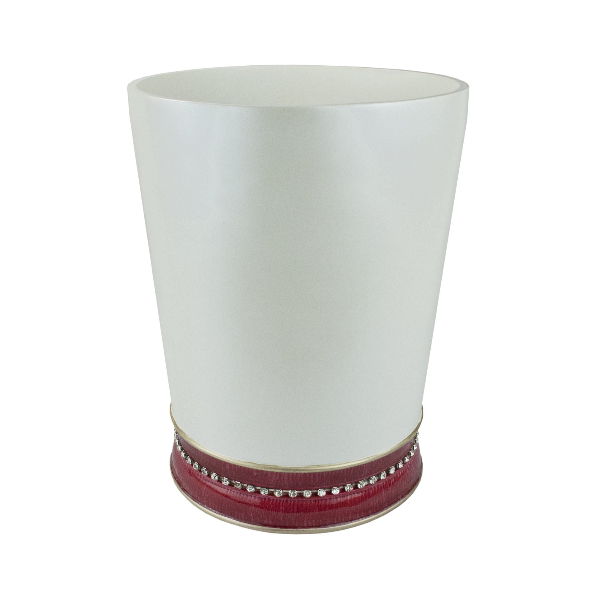 Sherry Kline Victoria Epoxy Waste Basket - Red Trash Can for Bathroom, Office & Kitchen | Small Garbage Bin with Durable Epoxy Coating | Home & Office Decor Essentials