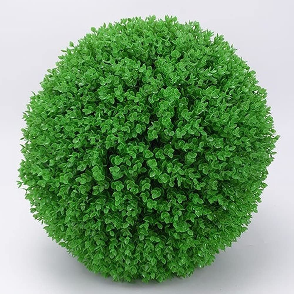 12 Inch Artificial Green Plant Decorative Balls - URMAGIC Boxwood Topiary Ball, Realistic Round Artificial Plant for Indoor Decor, Wedding Centerpieces, Home & Garden Décor (35cm Cypress Topiary Ball)