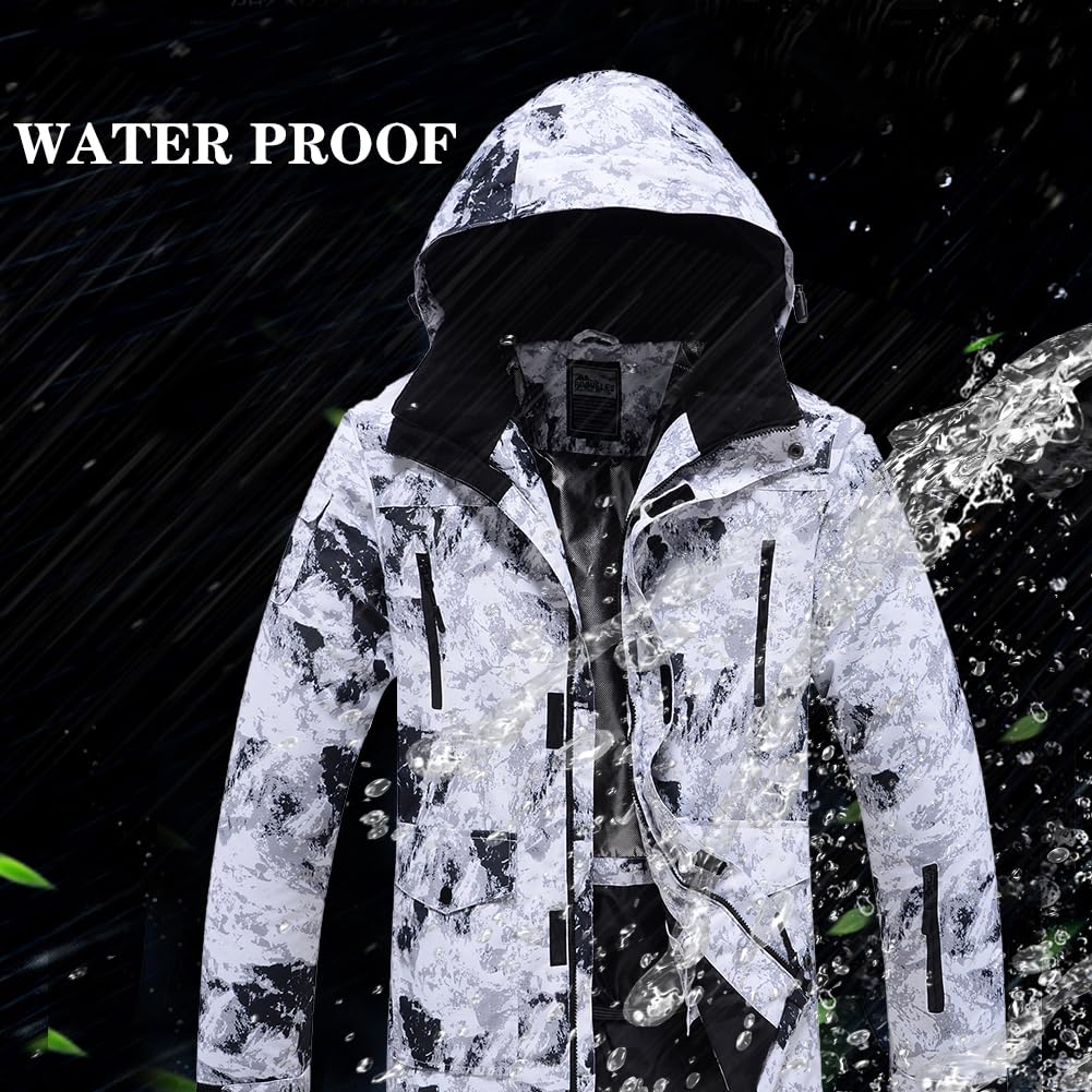 **Men's Waterproof Ski Suit Set - Windproof Snow Jacket & Pants for Winter Sports, Snowboarding & Mountain Adventures**    *Perfect for Skiing, Snowboarding, Hiking & Cold Weather Outdoor Activities*