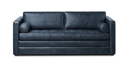 Napa 82 Leather Pull Out Convertible Sleeper Sofa - Premium Genuine Leather Sectional Couch with Chaise Lounge for Living Room, Bedroom & Guest Room | Perfect for Small Spaces, Apartments & Home Theater