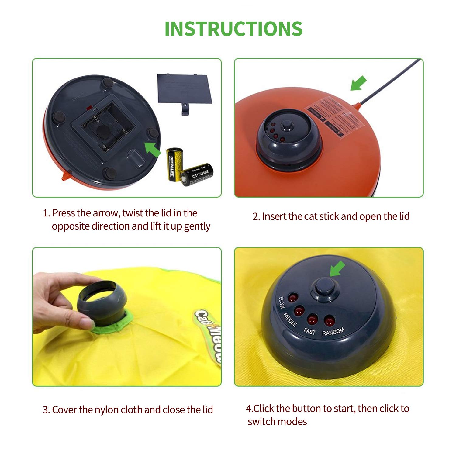 Interactive Electric Cat Toy with Moving Mouse - 4 Speed Modes for Playful Cats | Automatic Undercover Mouse Toy for Indoor Hunting & Exercise | Perfect for Kittens & Adult Cats Playtime