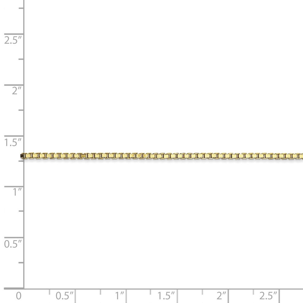 10K Solid Yellow Gold 1.5mm Box Chain Necklace with Lobster Clasp - Dainty Minimalist Jewelry for Women, Perfect for Everyday Wear, Gifts & Special Occasions