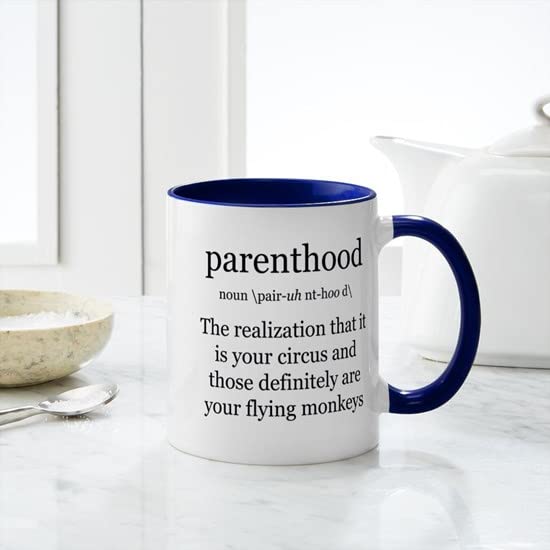 Definition Of Parenthood 11 oz Ceramic Coffee Mug (325 ml) - Funny Gift for Mom & Dad, Perfect for Home, Office & Daily Coffee Breaks