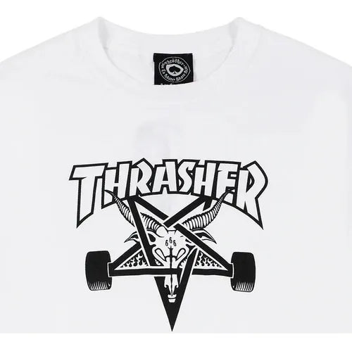 Thrasher Skategoat White T-Shirt - Men's Graphic Tee for Skateboarding & Streetwear Fashion - Perfect for Casual Wear, Concerts, and Urban Style